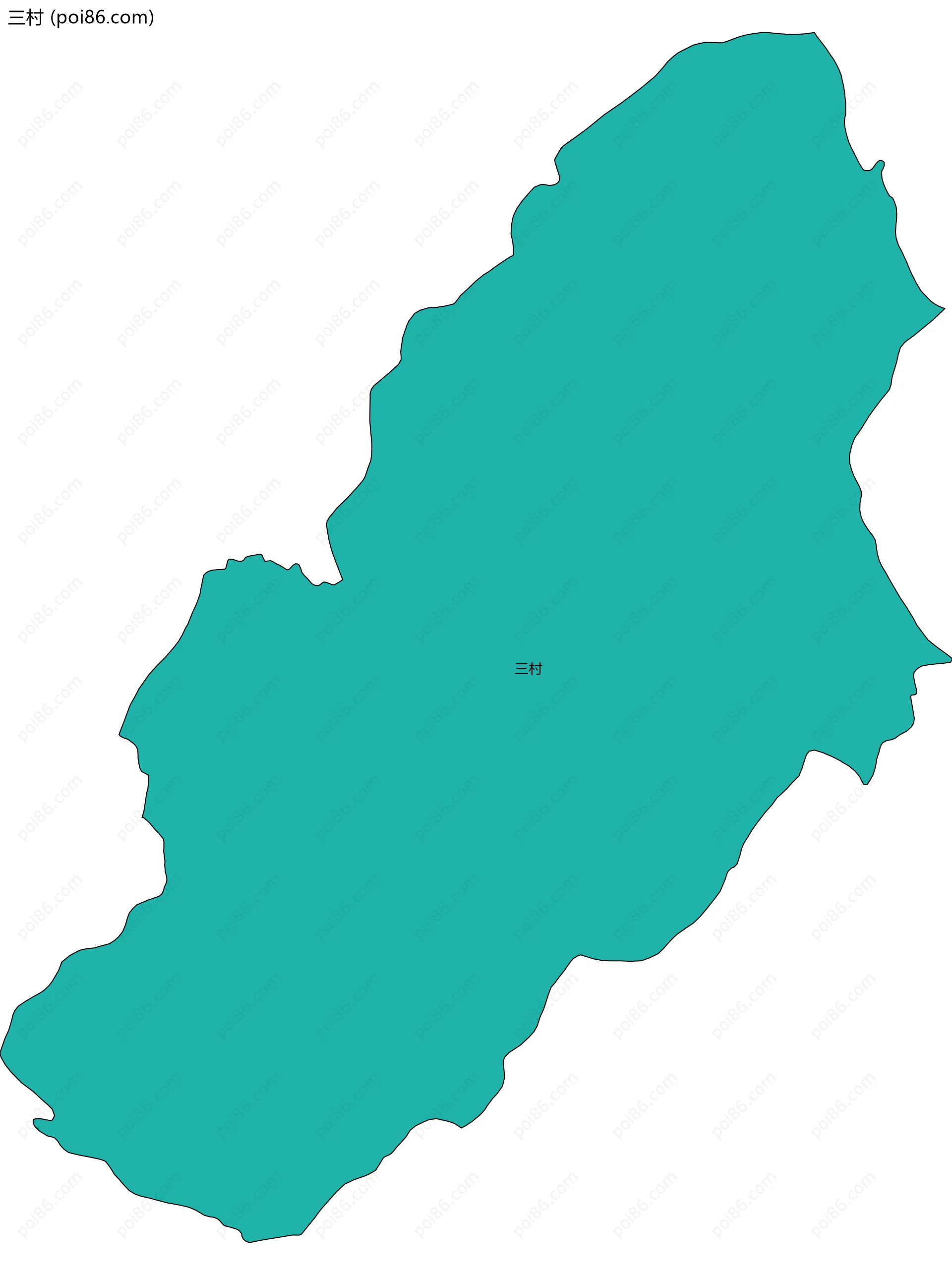 三村边界地图