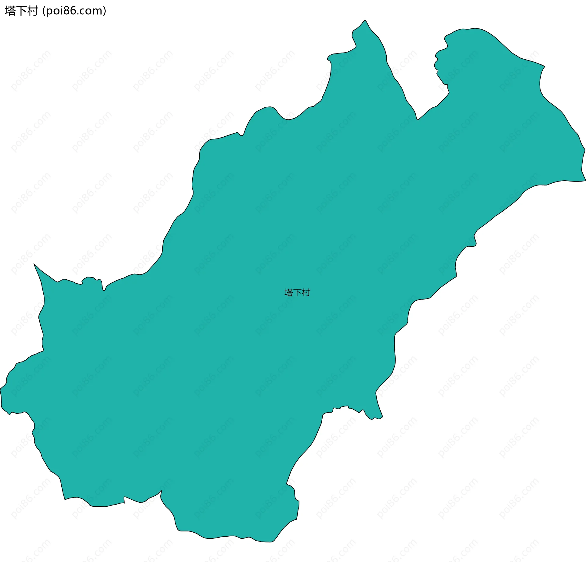 塔下村边界地图