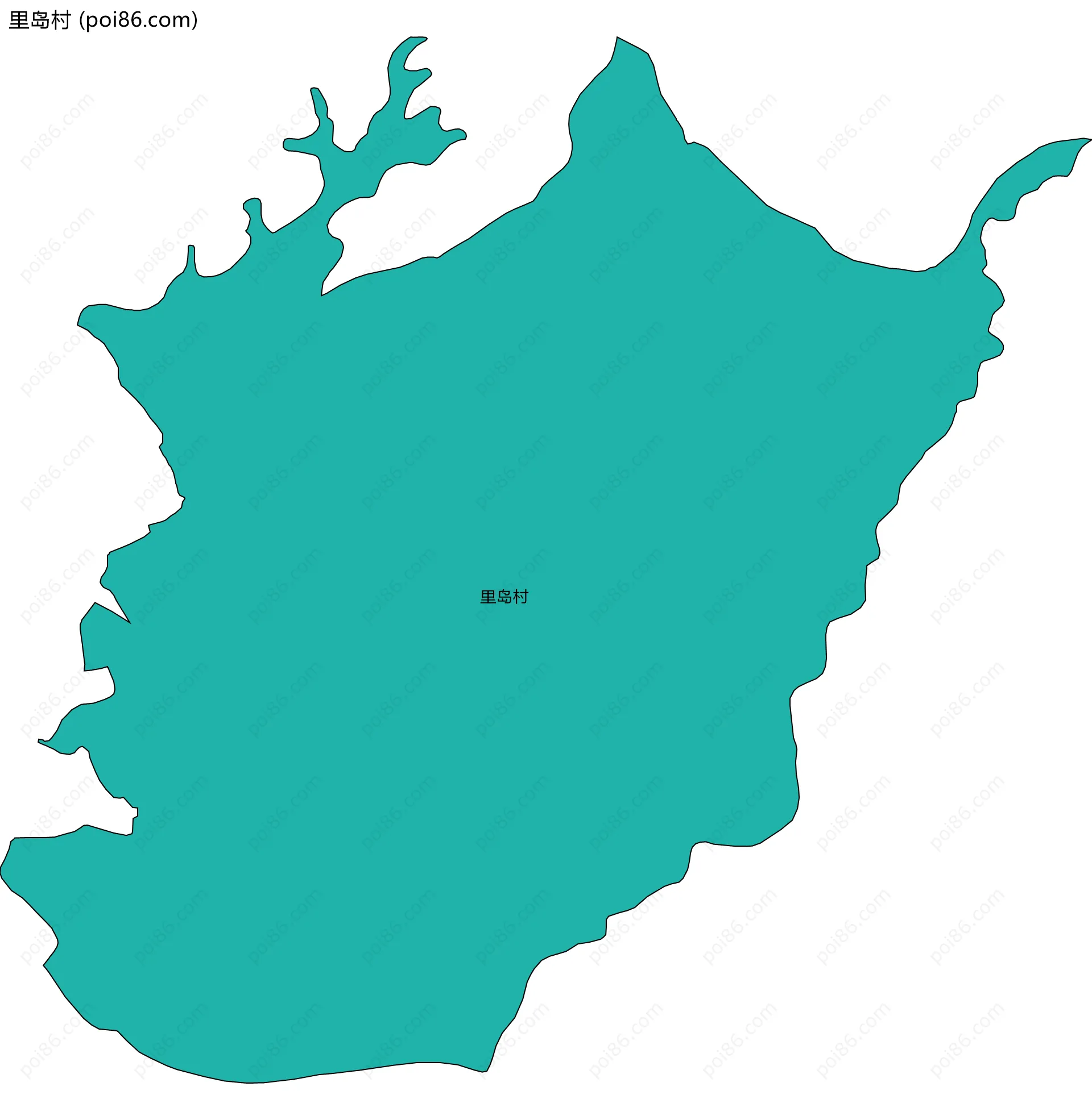 里岛村边界地图