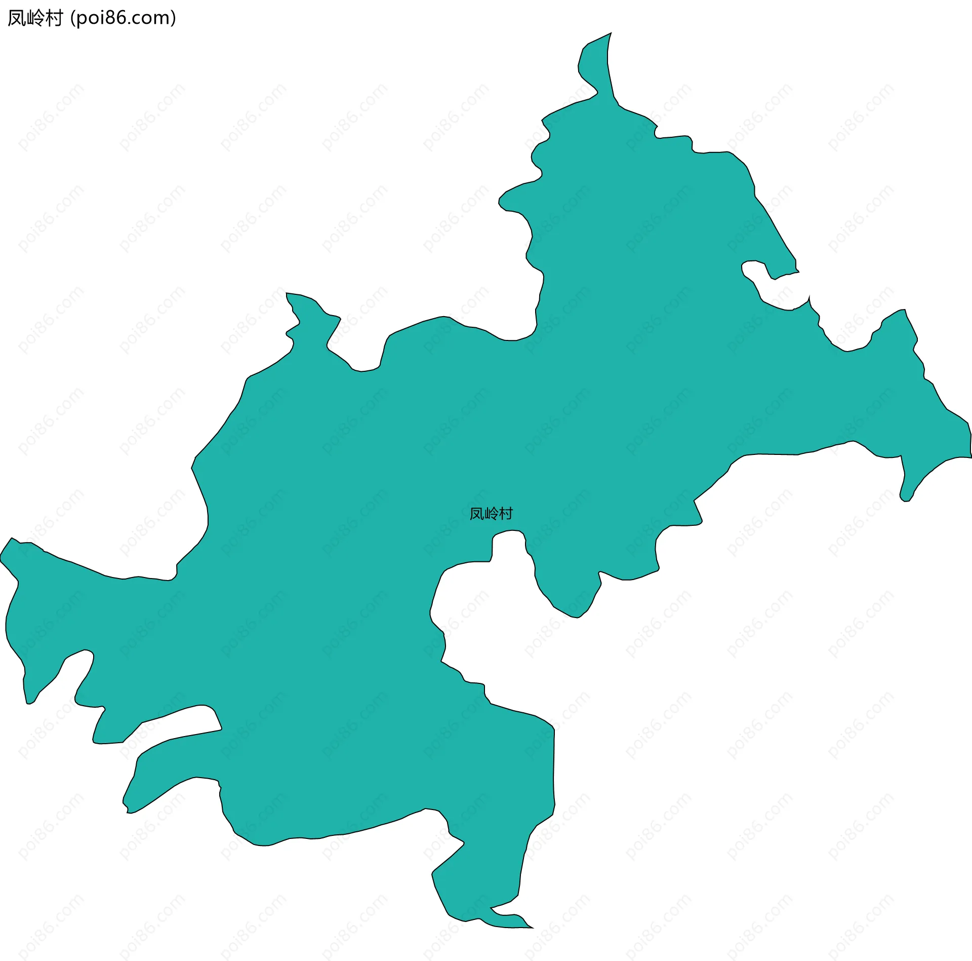 凤岭村边界地图