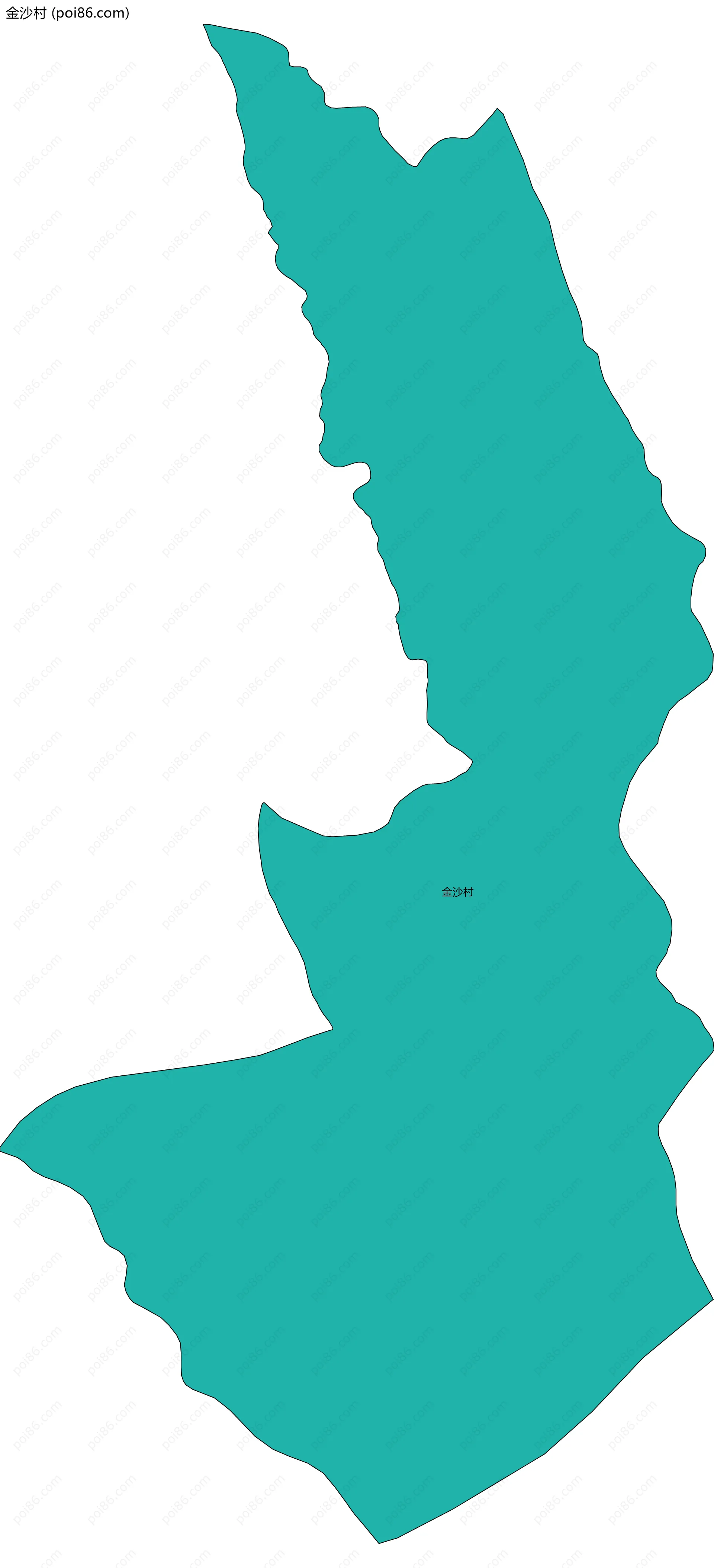 金沙村边界地图