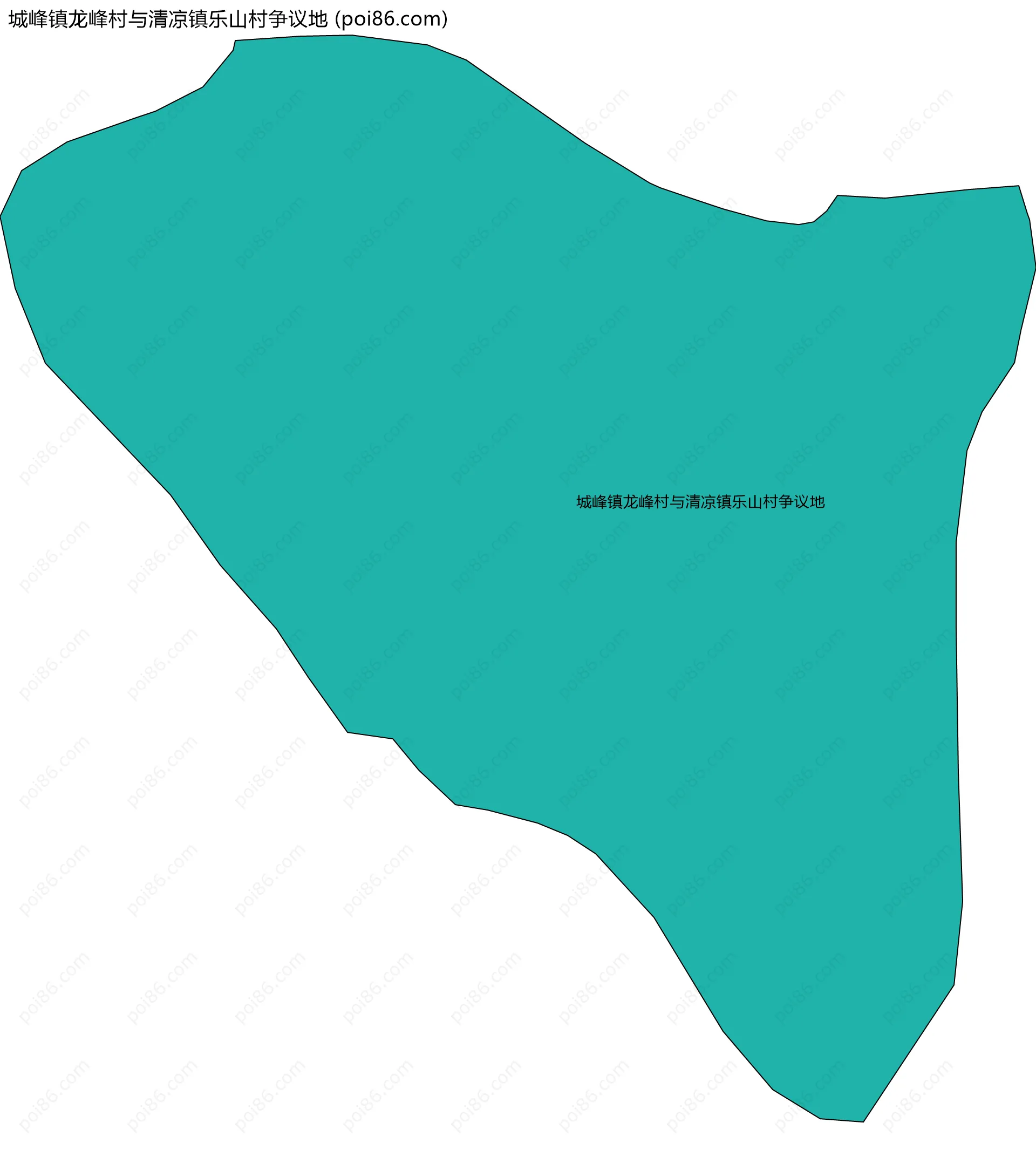 城峰镇龙峰村与清凉镇乐山村争议地边界地图
