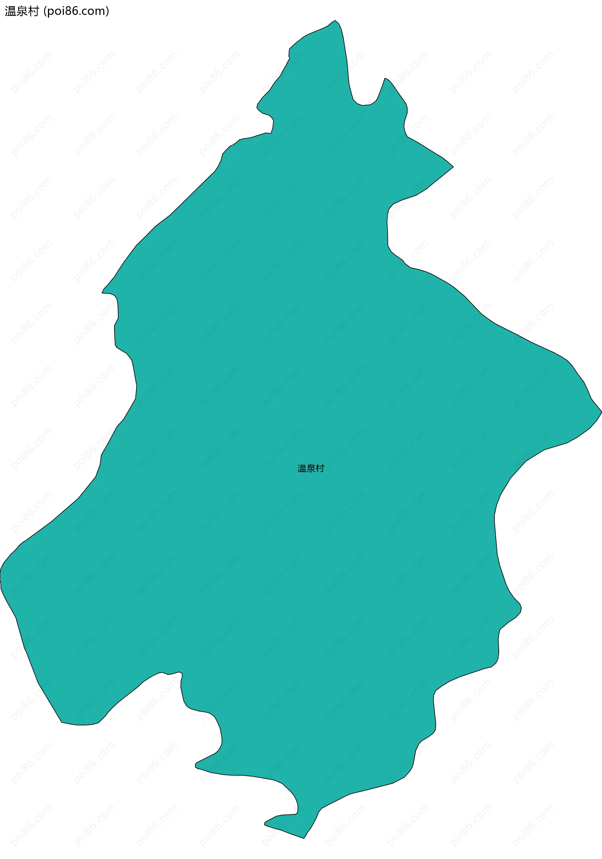 温泉村边界地图