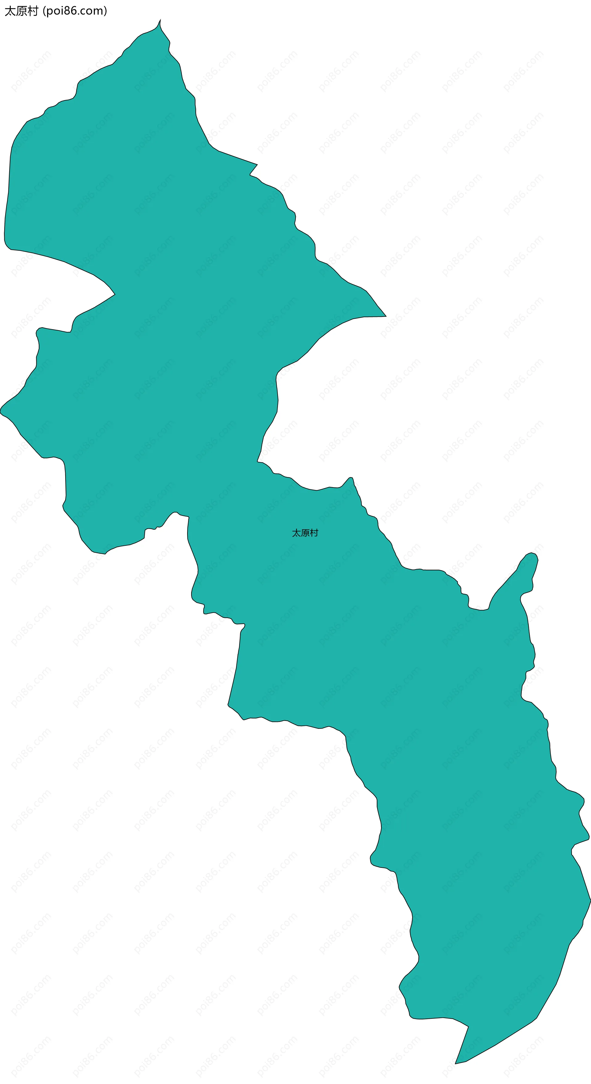 太原村边界地图