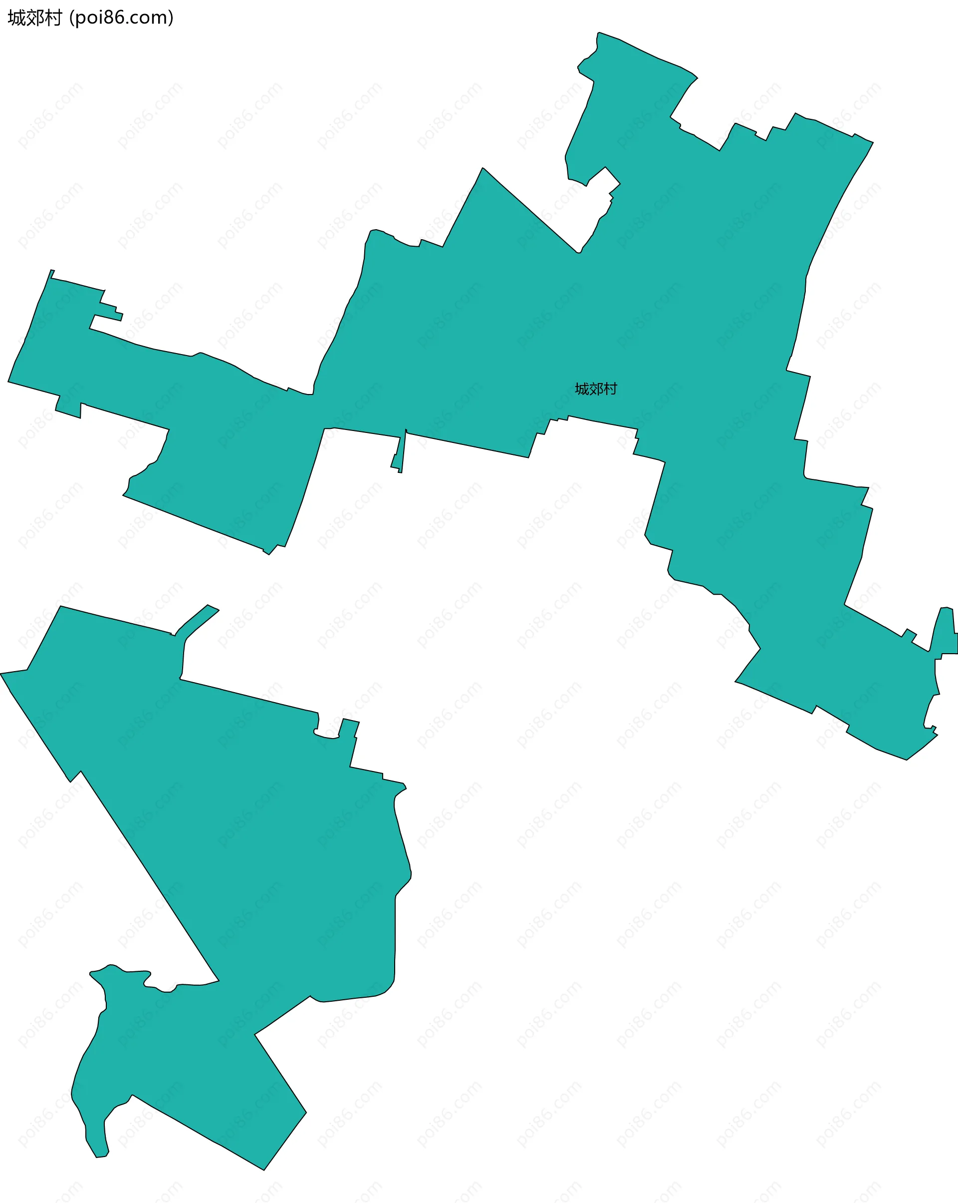 城郊村边界地图