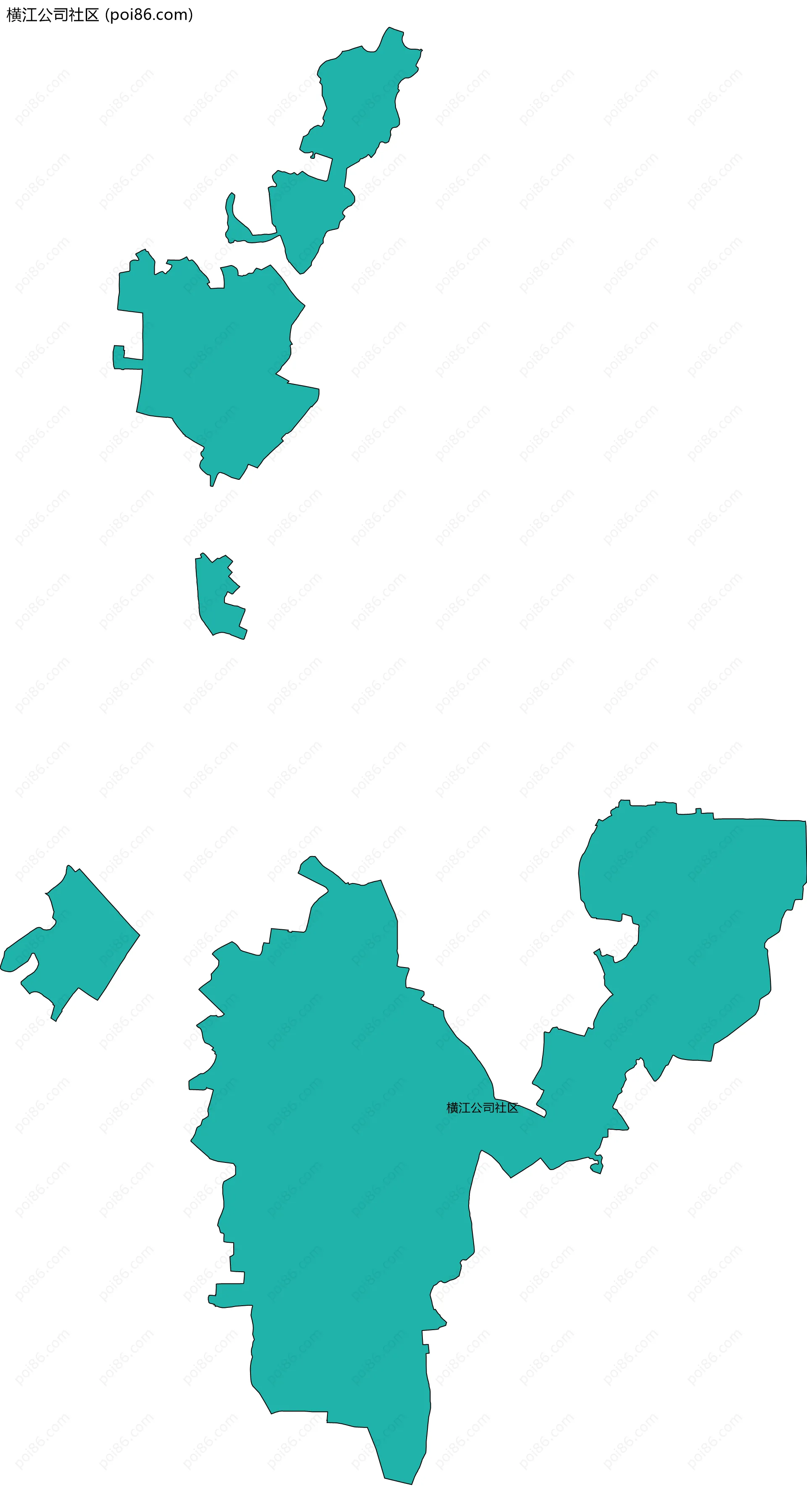 横江公司社区边界地图