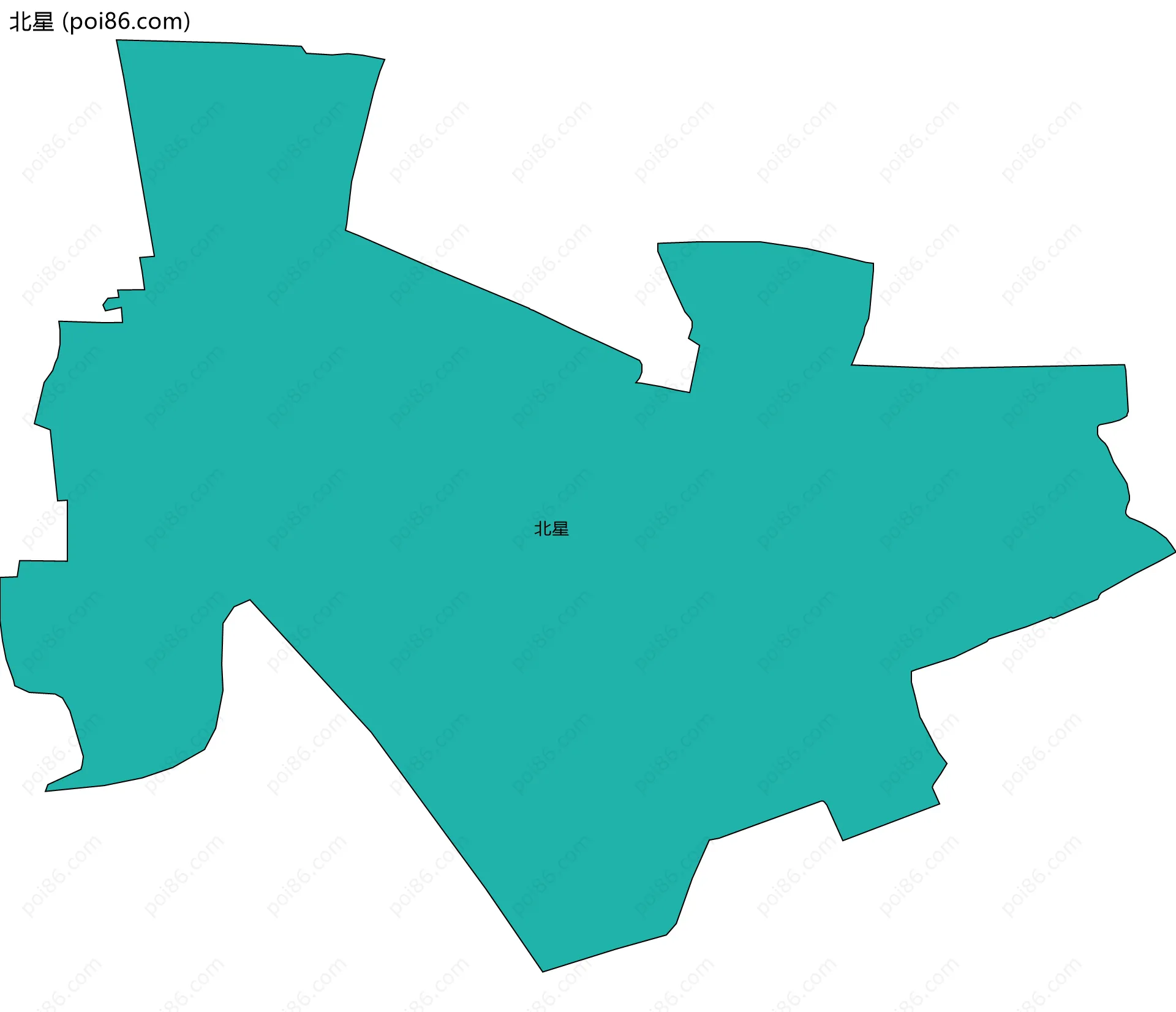 北星边界地图