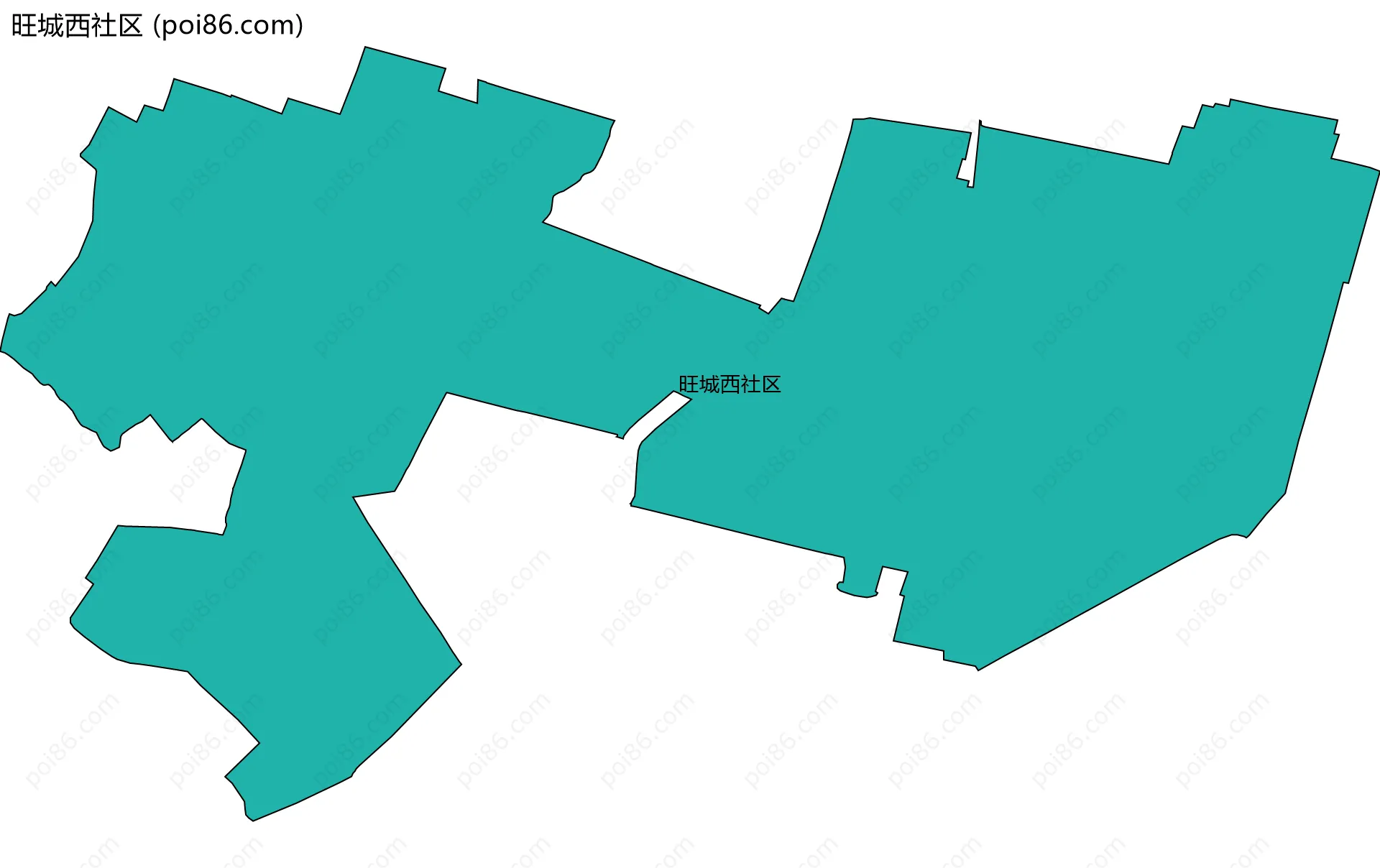 旺城西社区边界地图