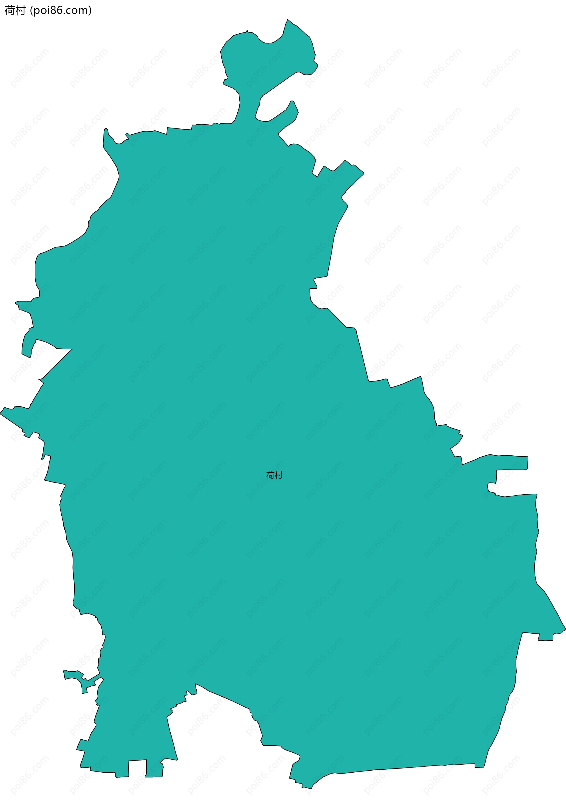 荷村边界地图