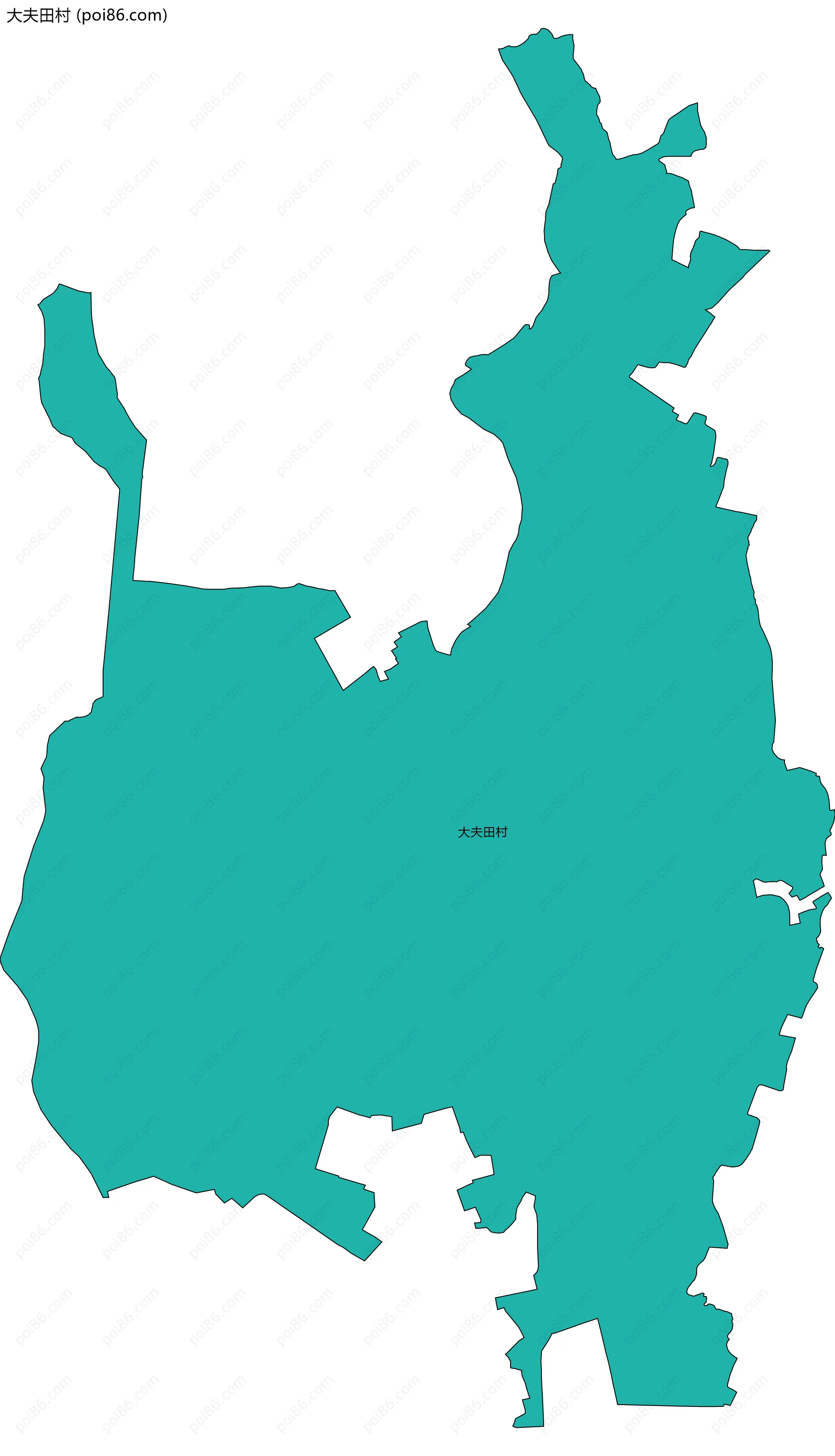 大夫田村边界地图