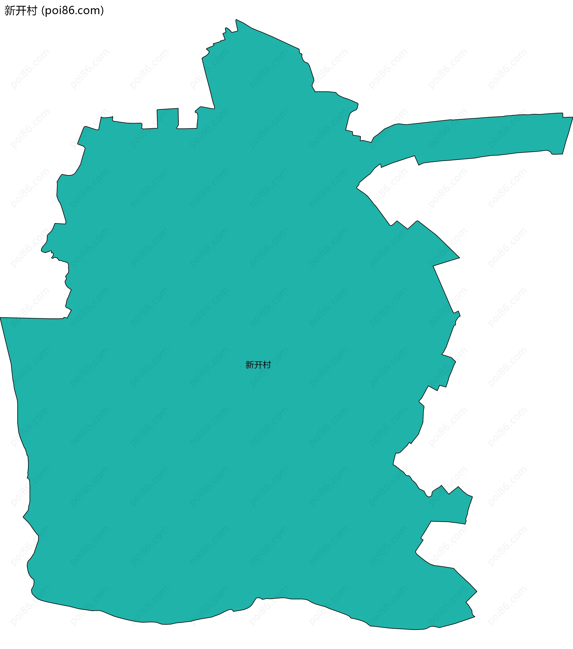 新开村边界地图