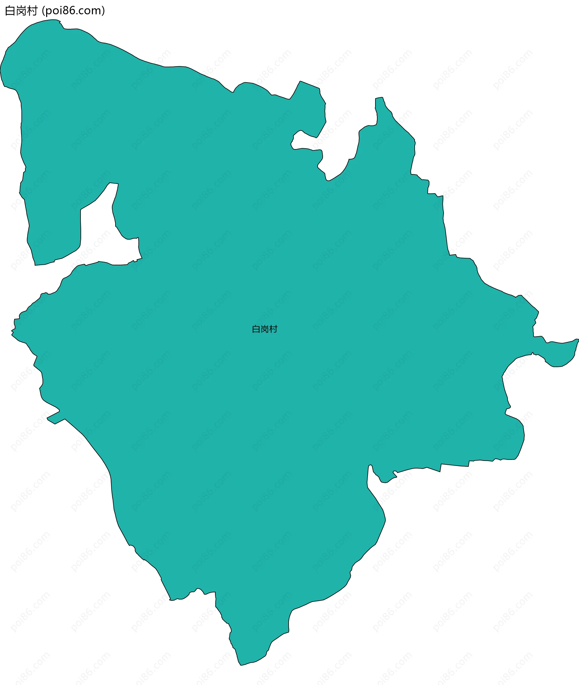 白岗村边界地图