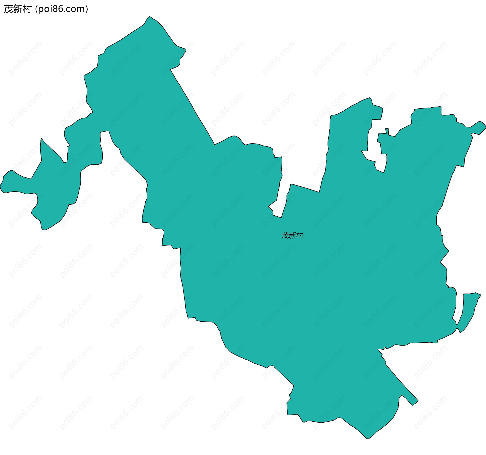 茂新村边界地图