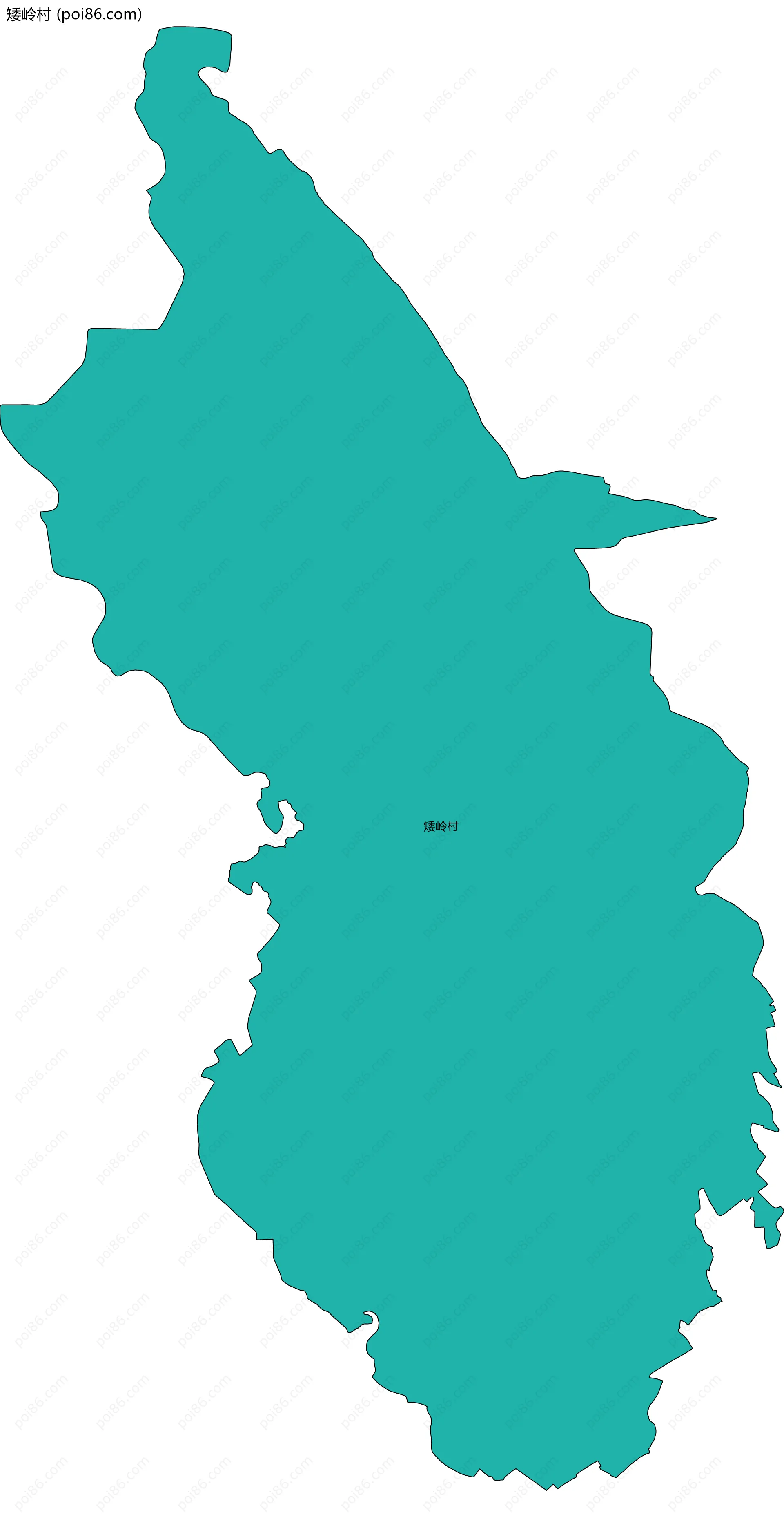 矮岭村边界地图