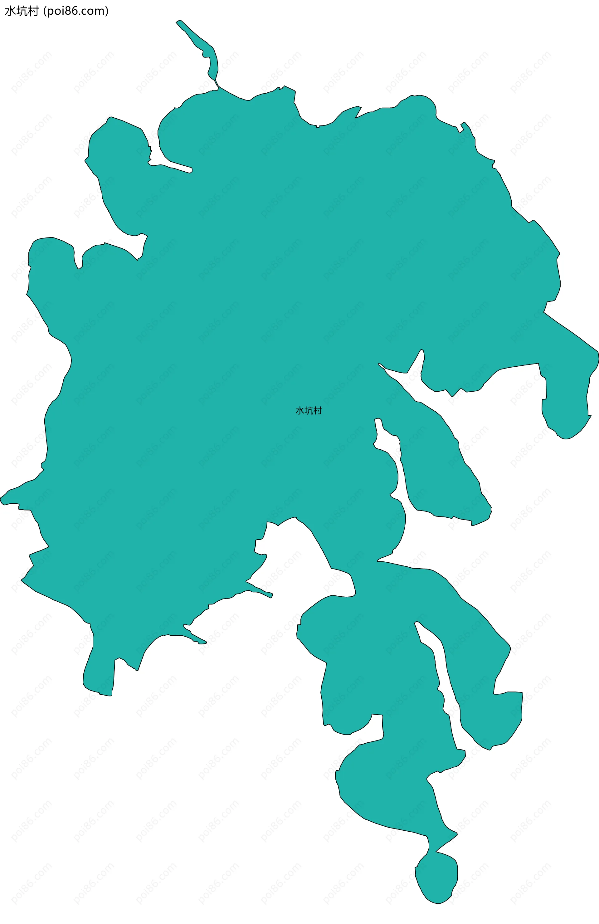 水坑村边界地图