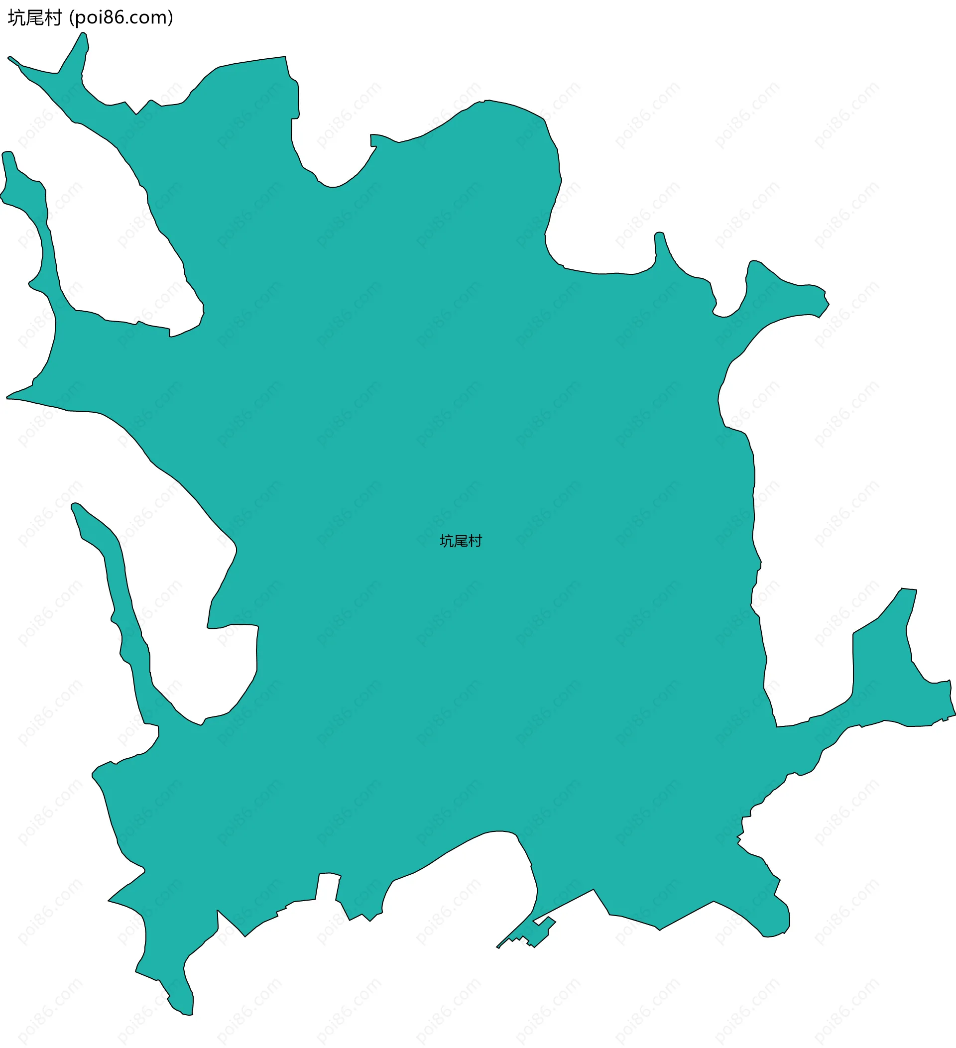 坑尾村边界地图