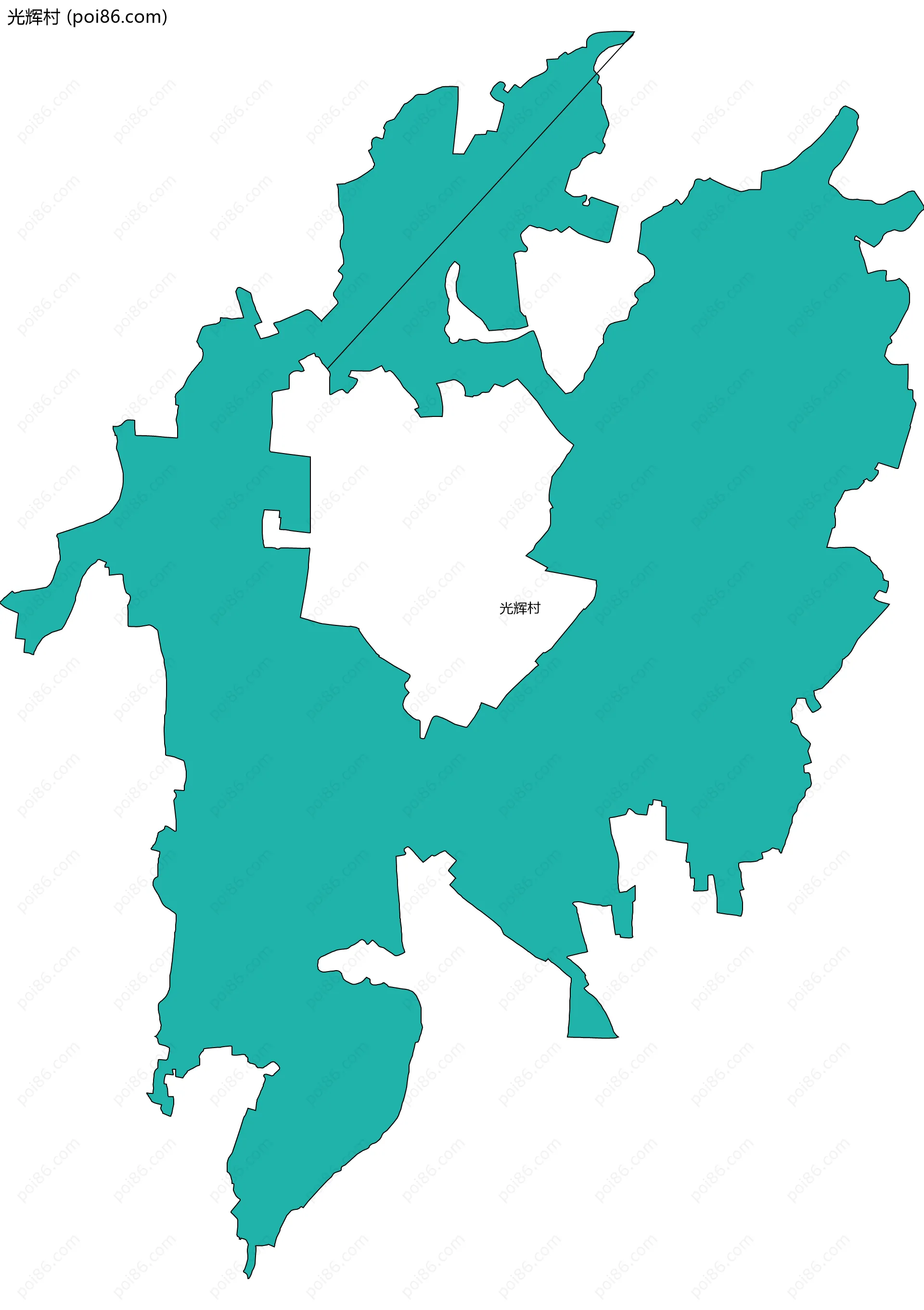 光辉村边界地图