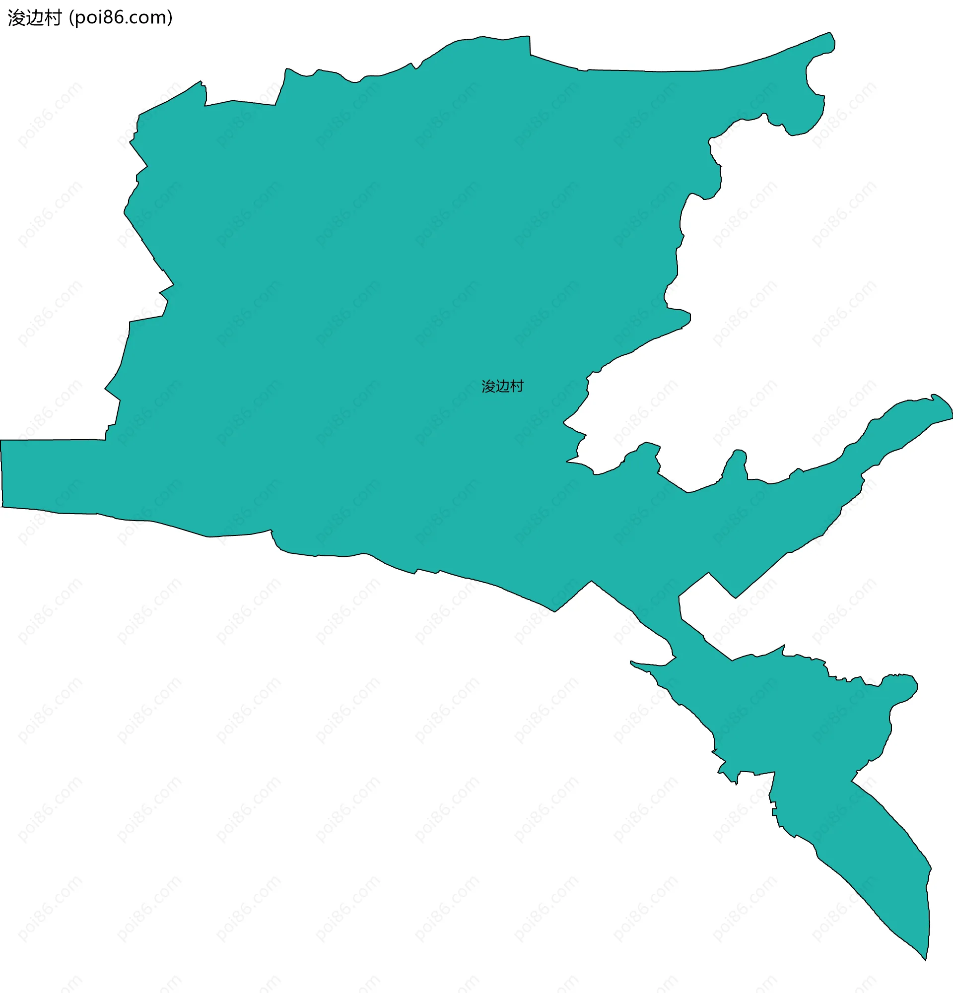 浚边村边界地图