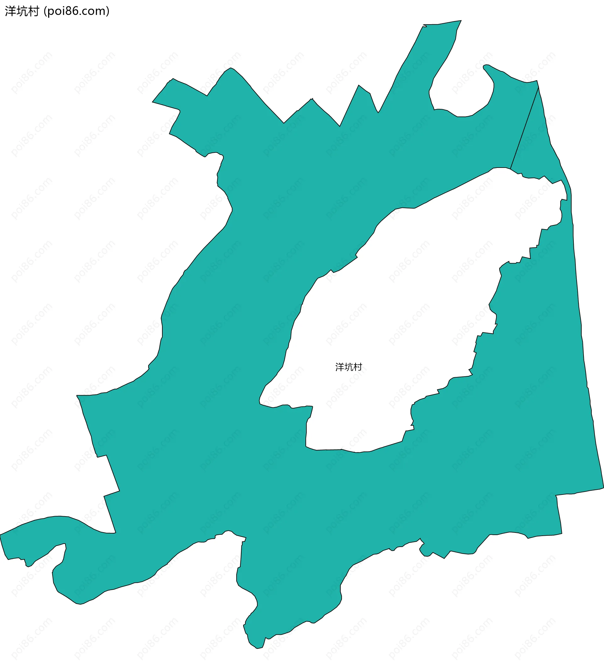 洋坑村边界地图
