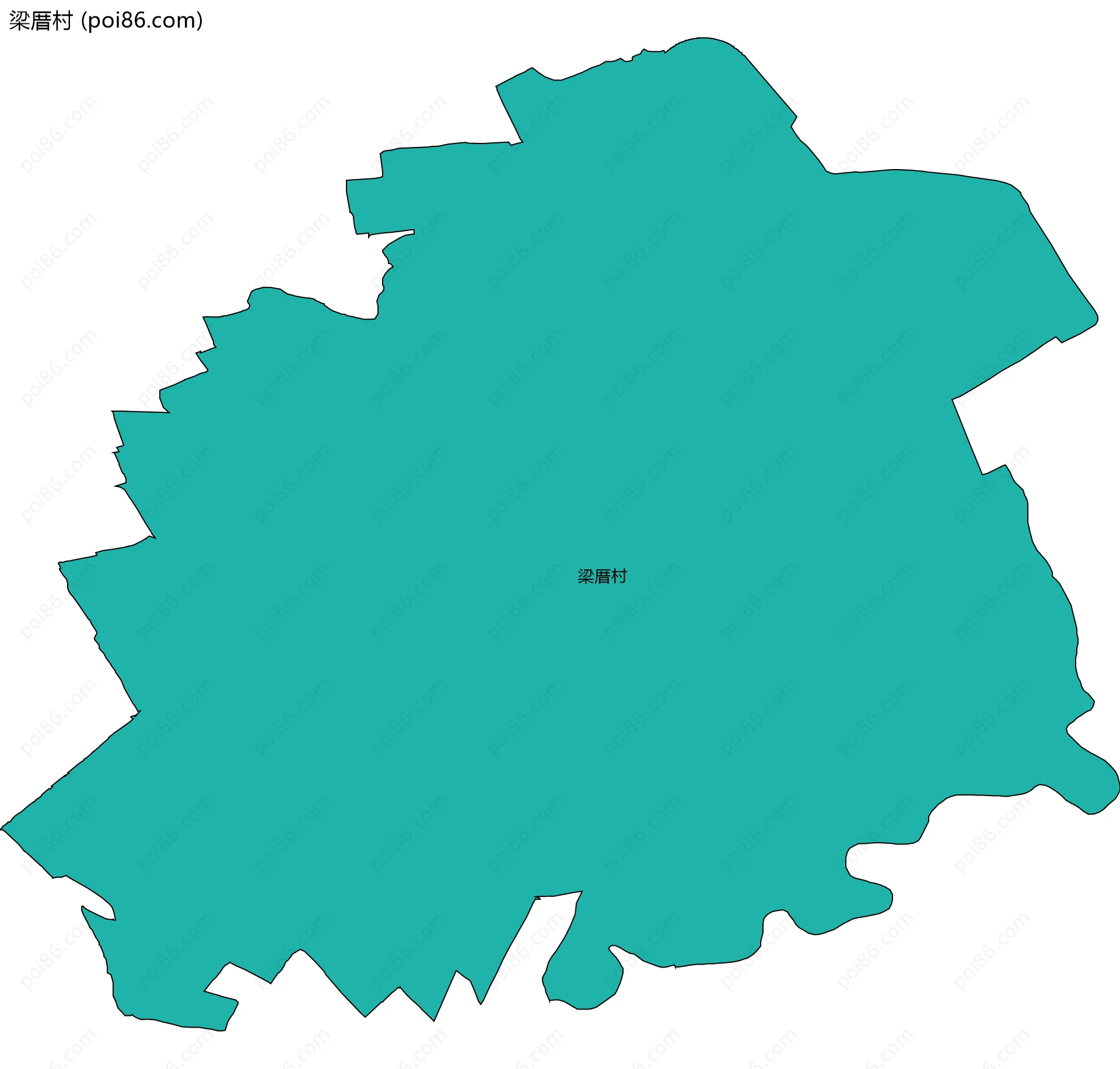 梁厝村边界地图