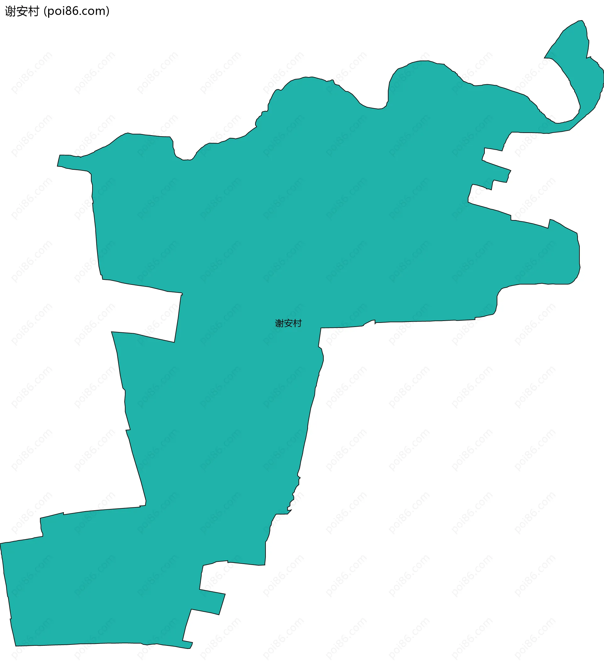 谢安村边界地图