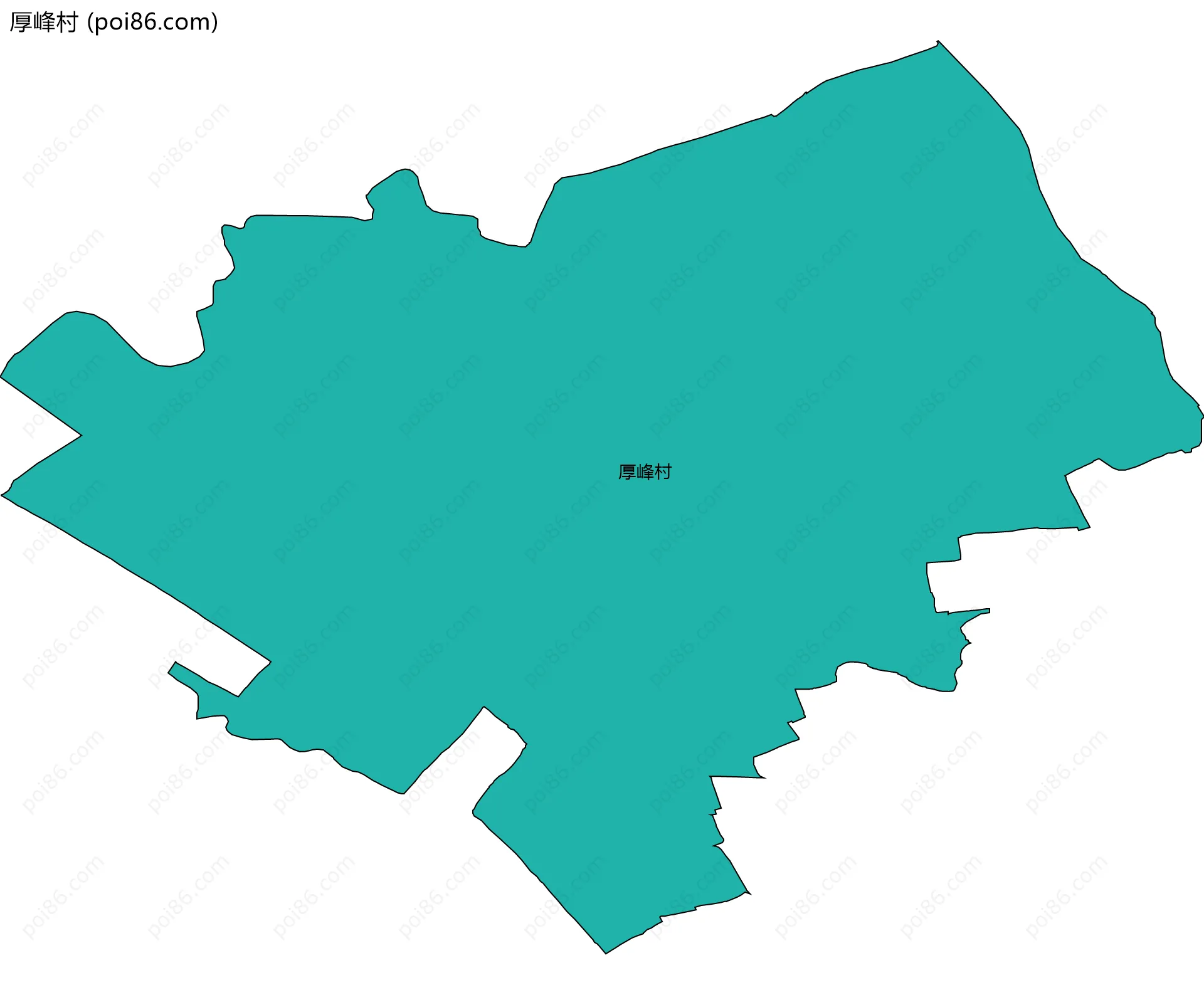 厚峰村边界地图