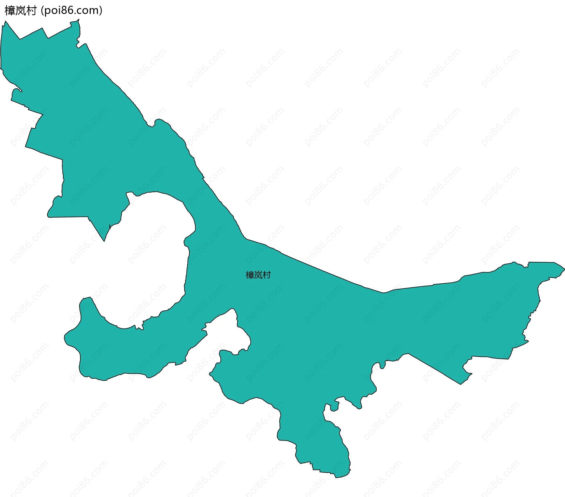 樟岚村边界地图