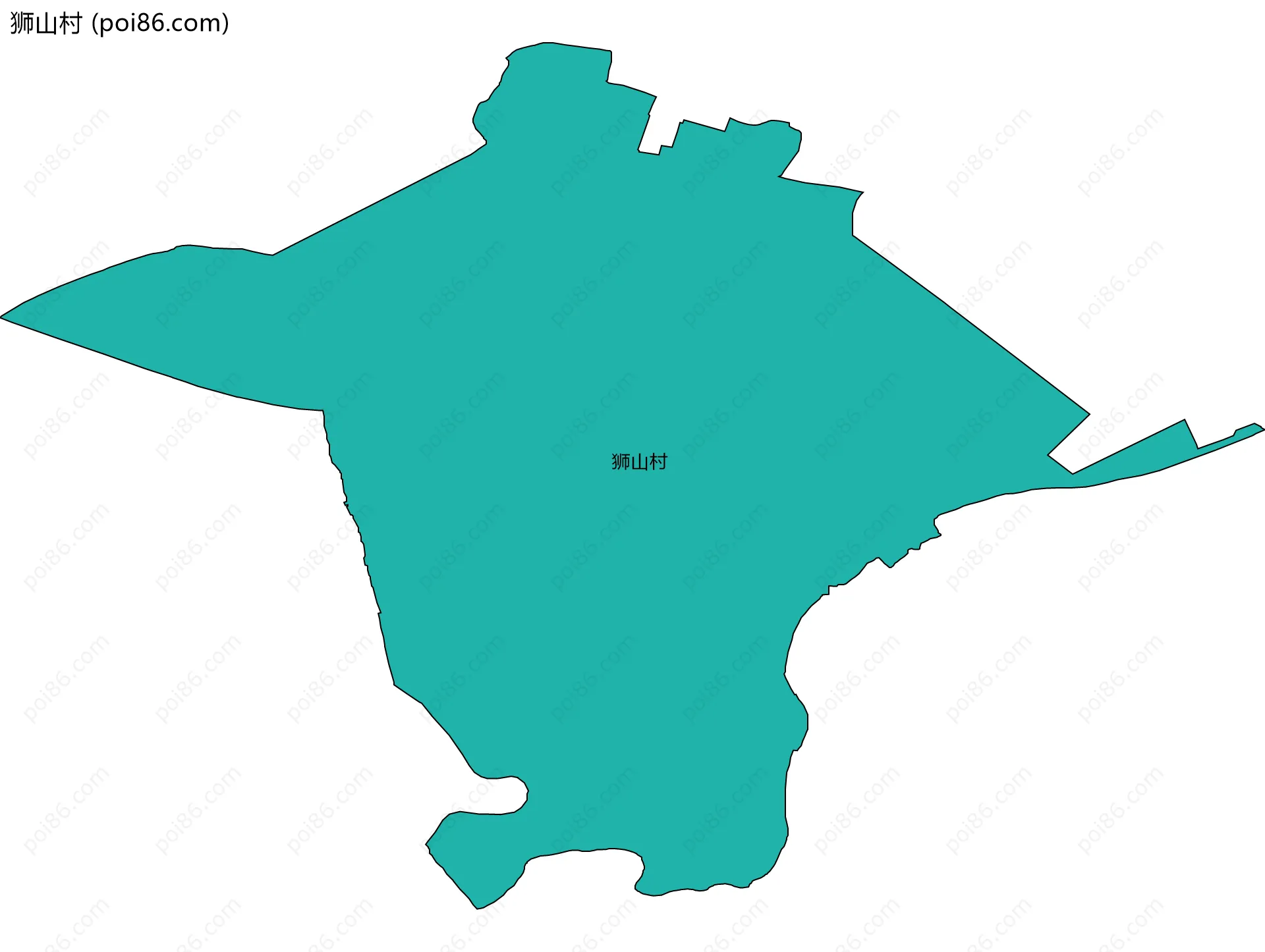 狮山村边界地图