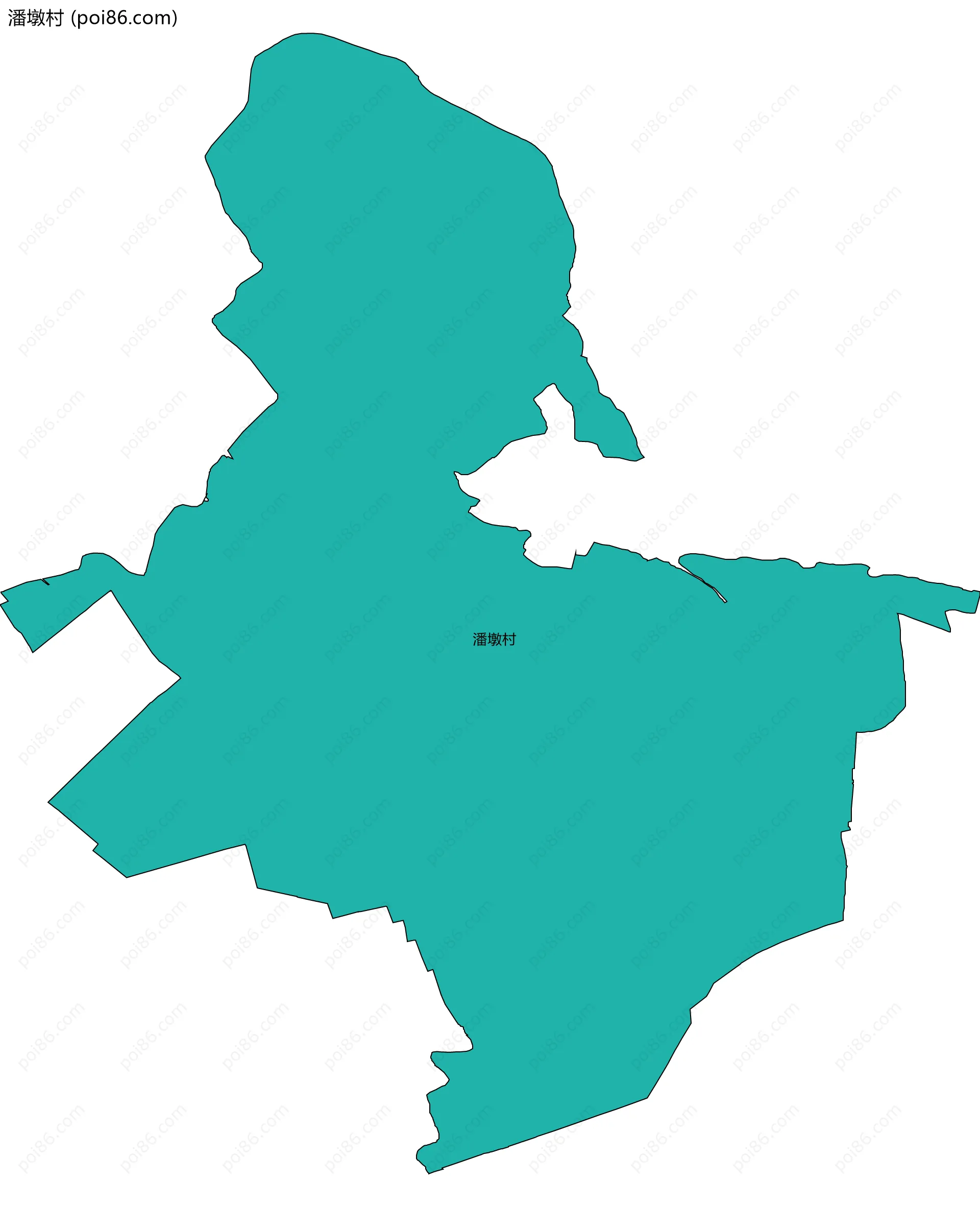 潘墩村边界地图