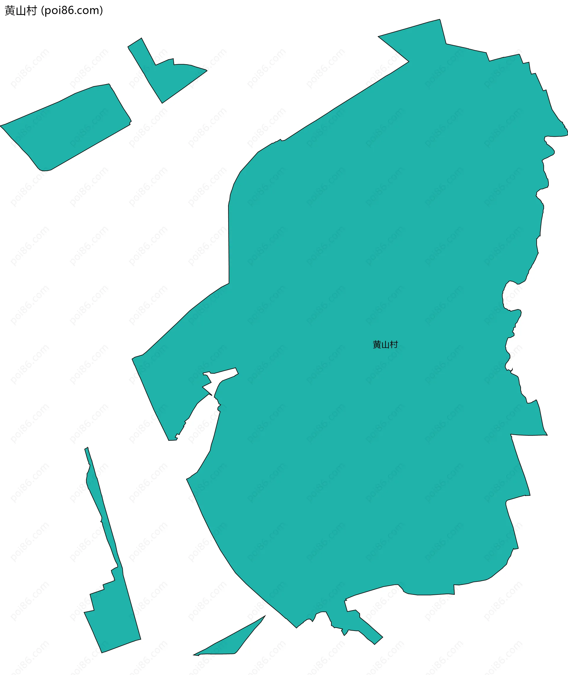 黄山村边界地图