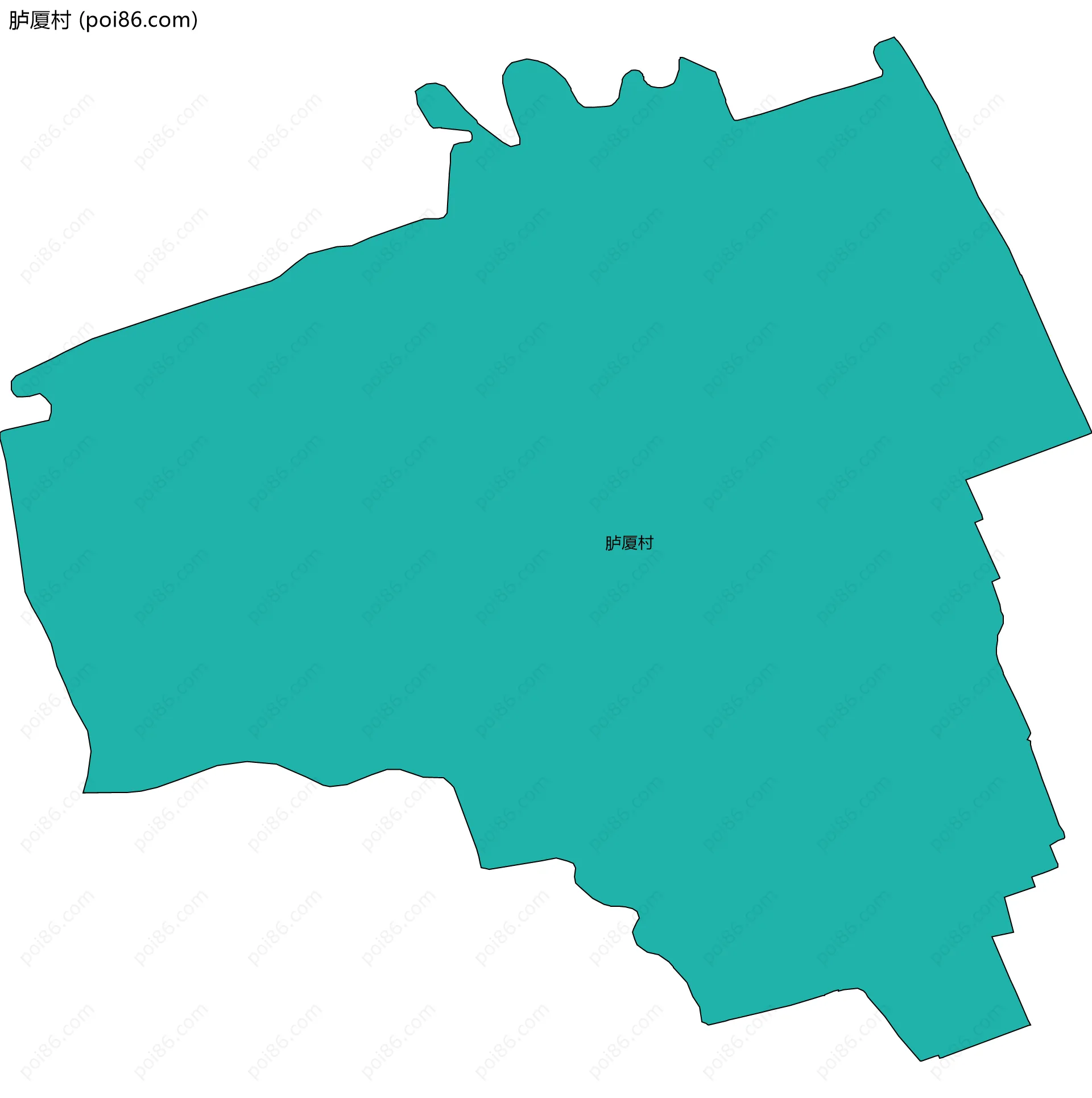 胪厦村边界地图