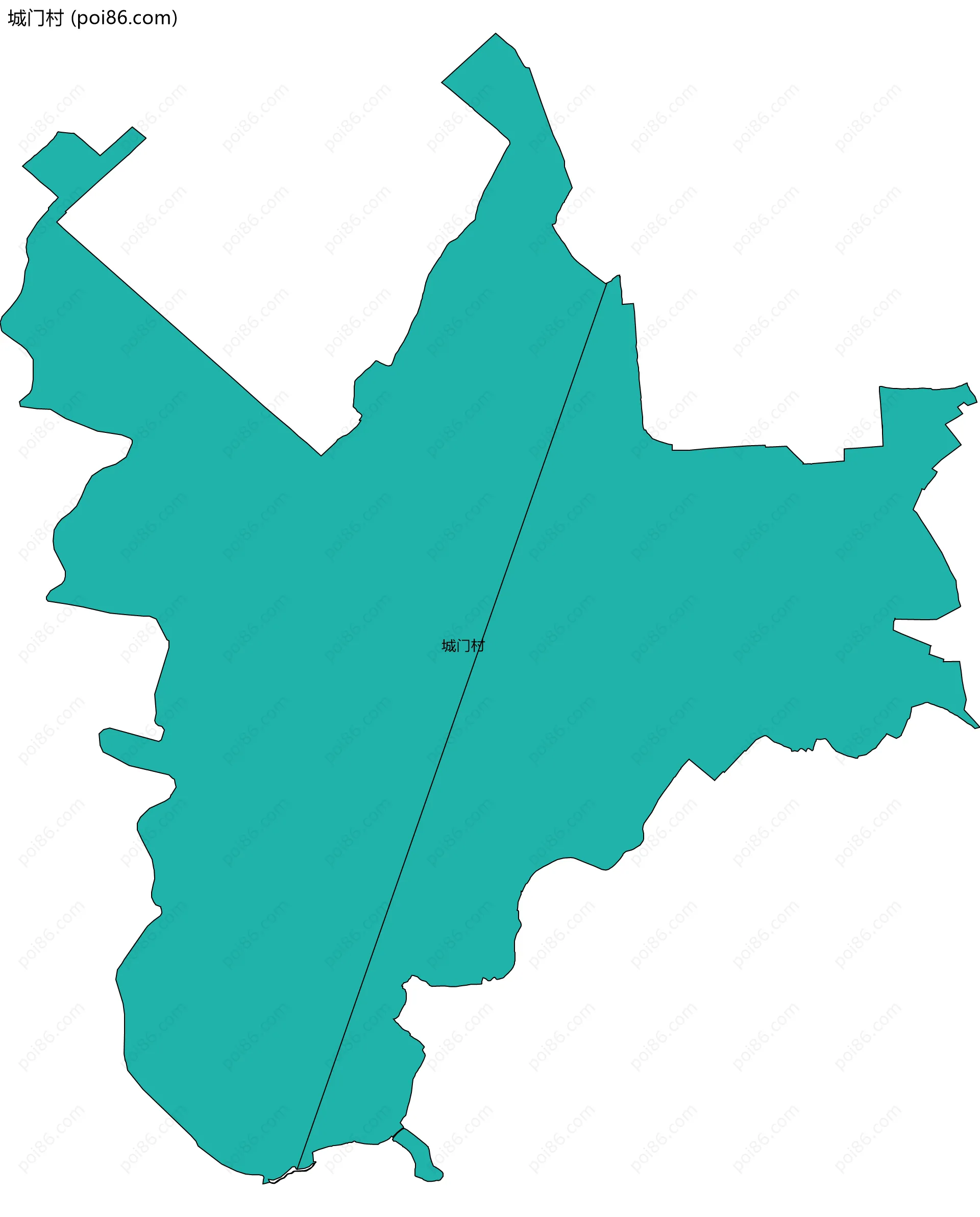 城门村边界地图