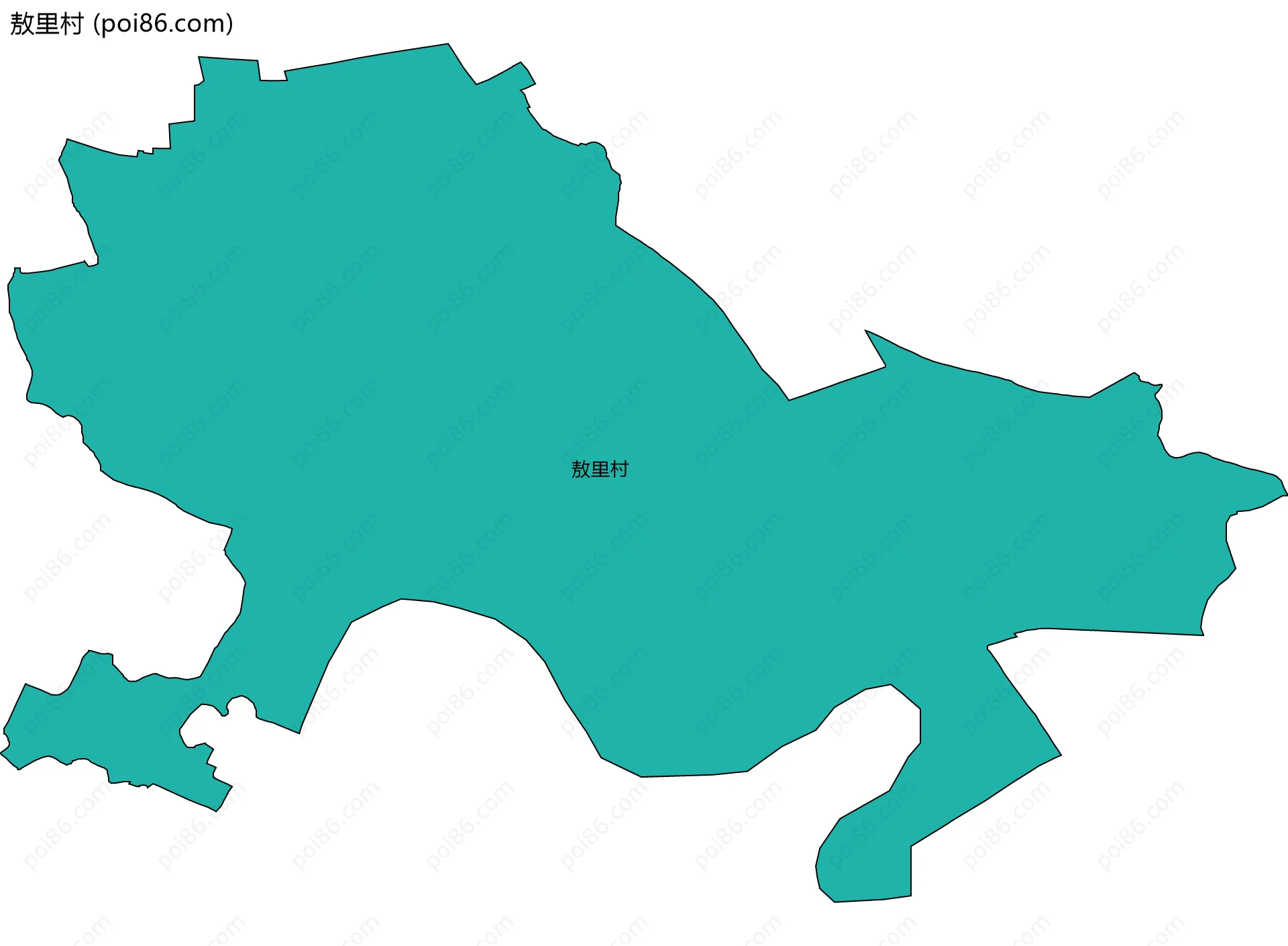 敖里村边界地图