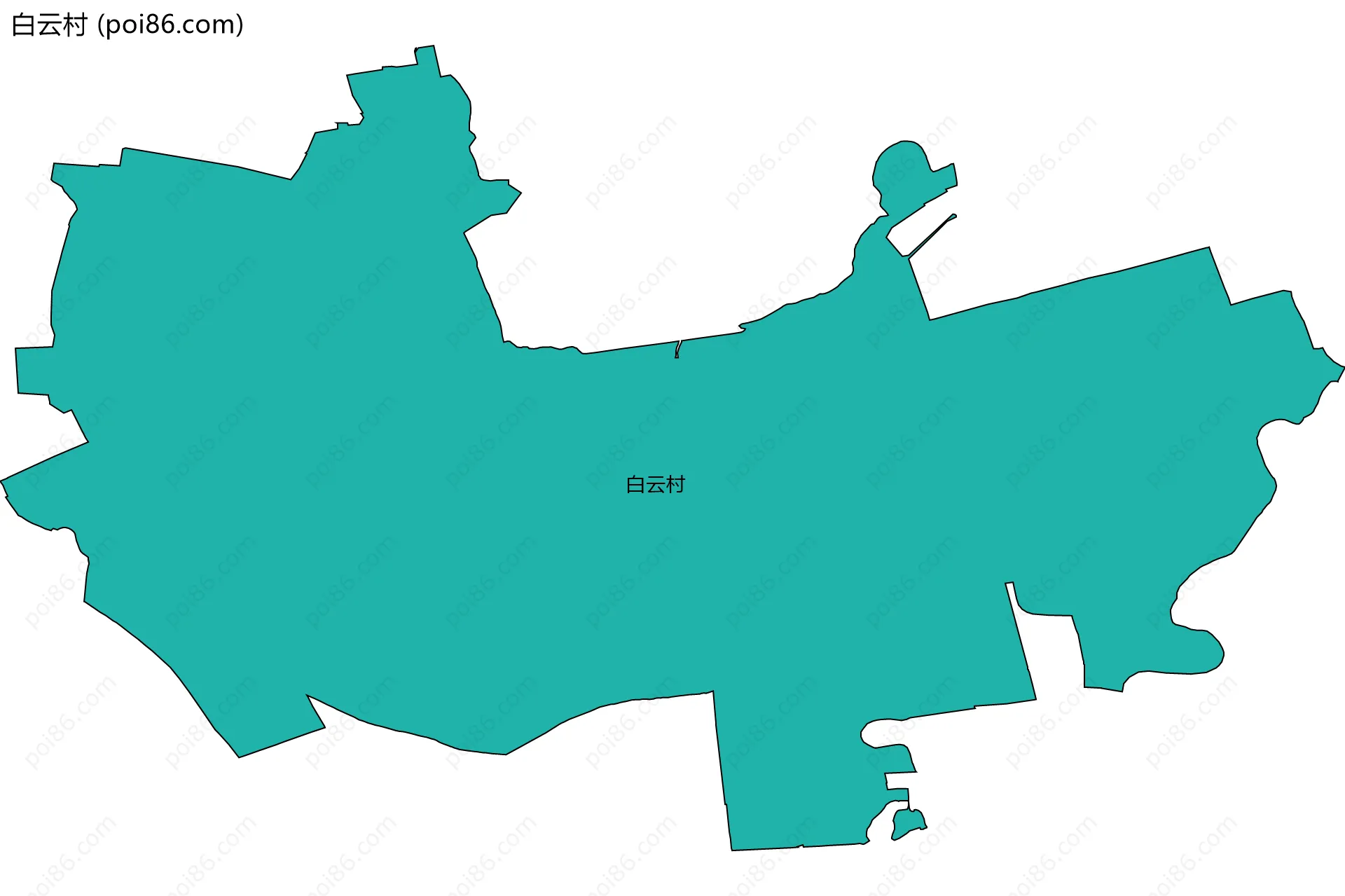 白云村边界地图