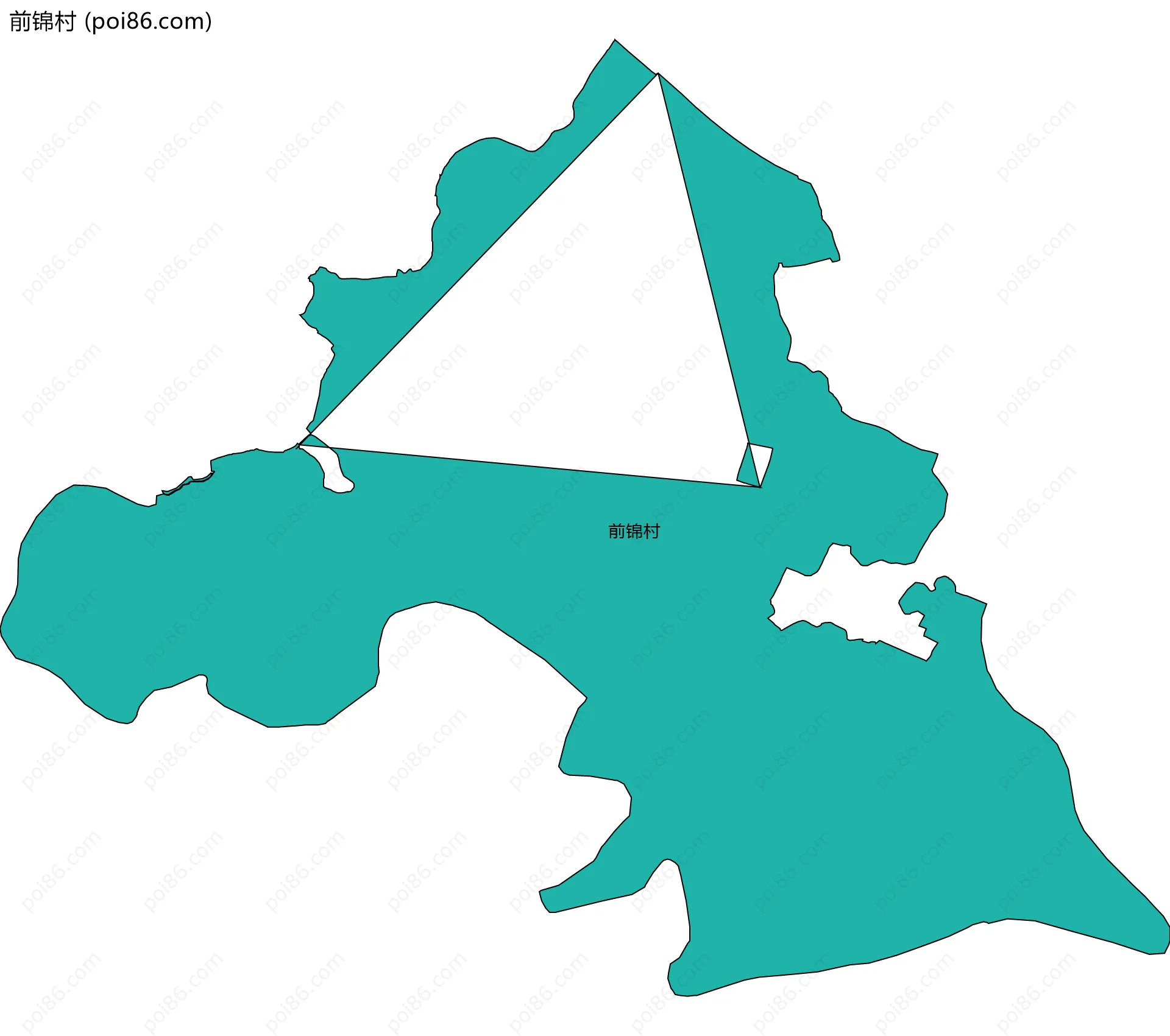 前锦村边界地图