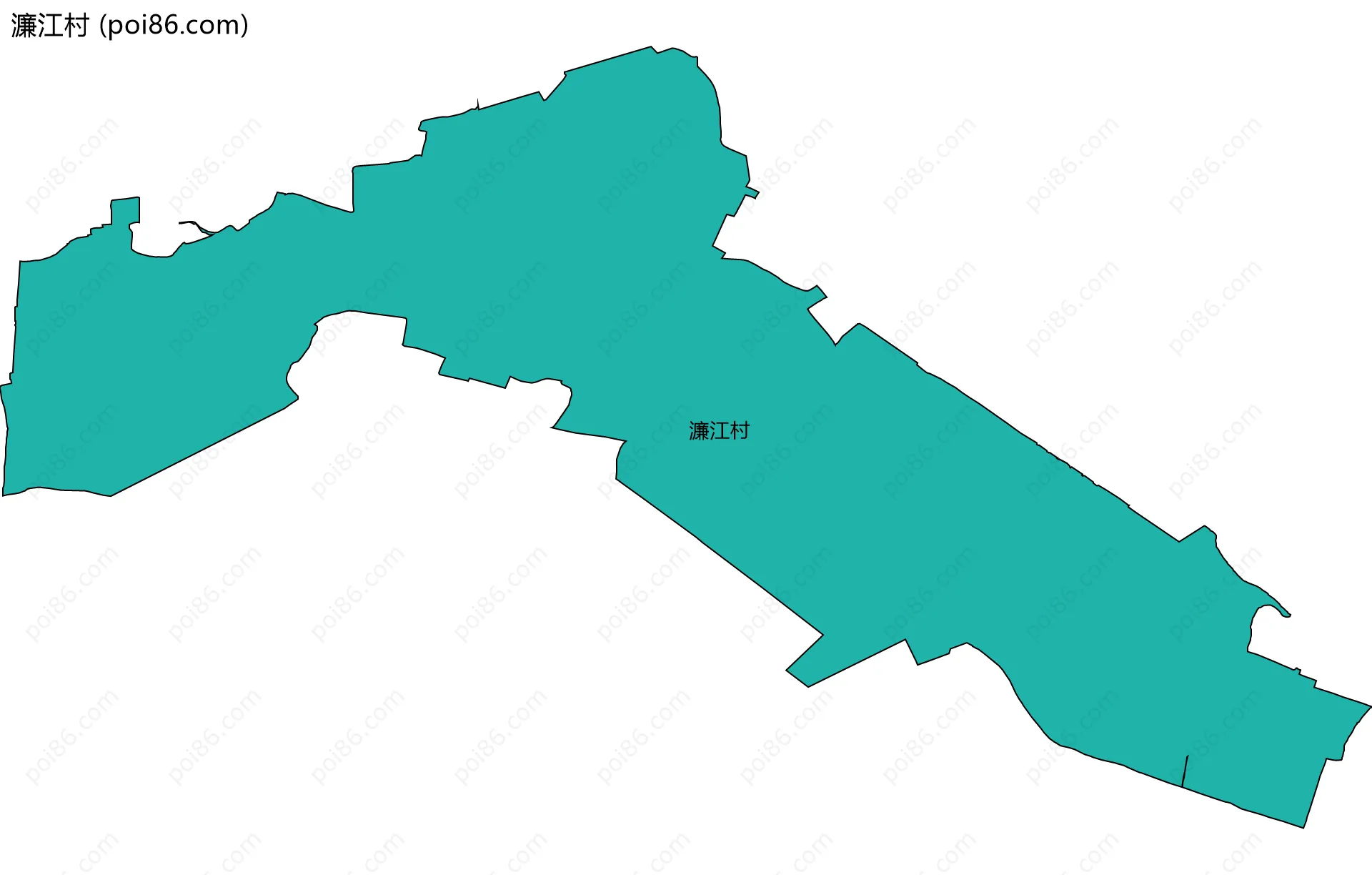 濂江村边界地图