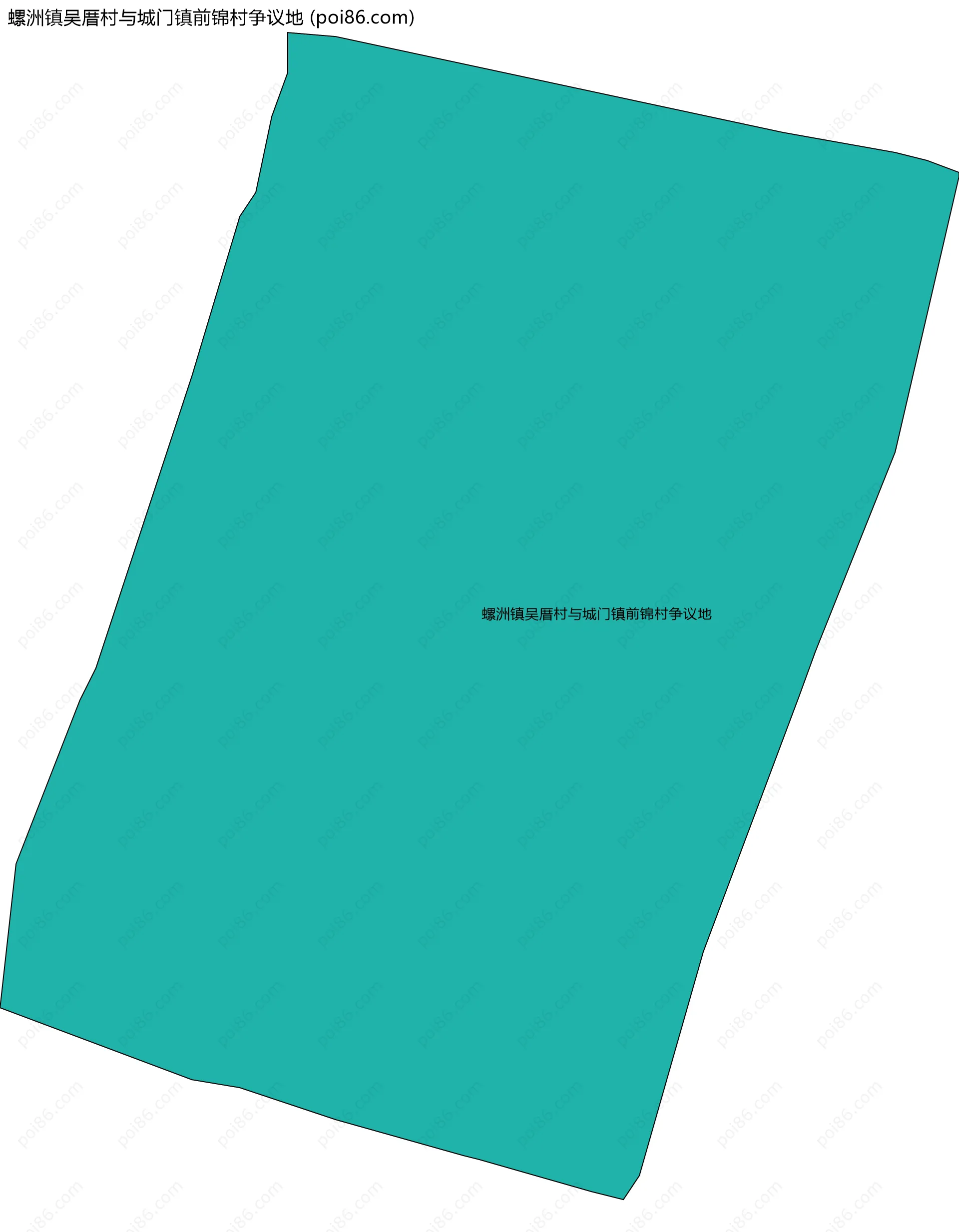 螺洲镇吴厝村与城门镇前锦村争议地边界地图