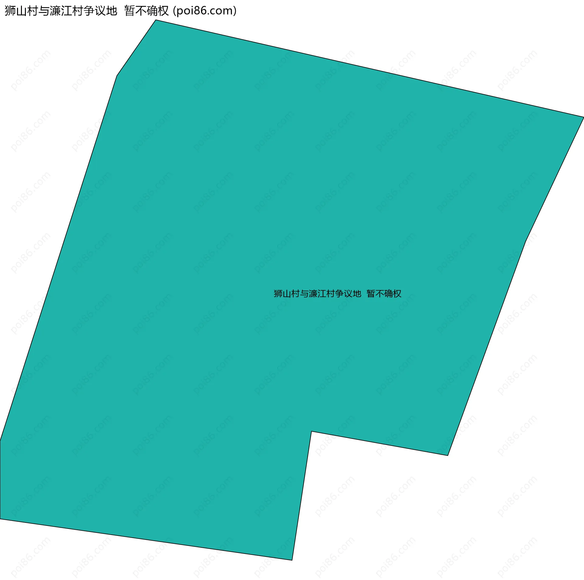 狮山村与濓江村争议地  暂不确权边界地图