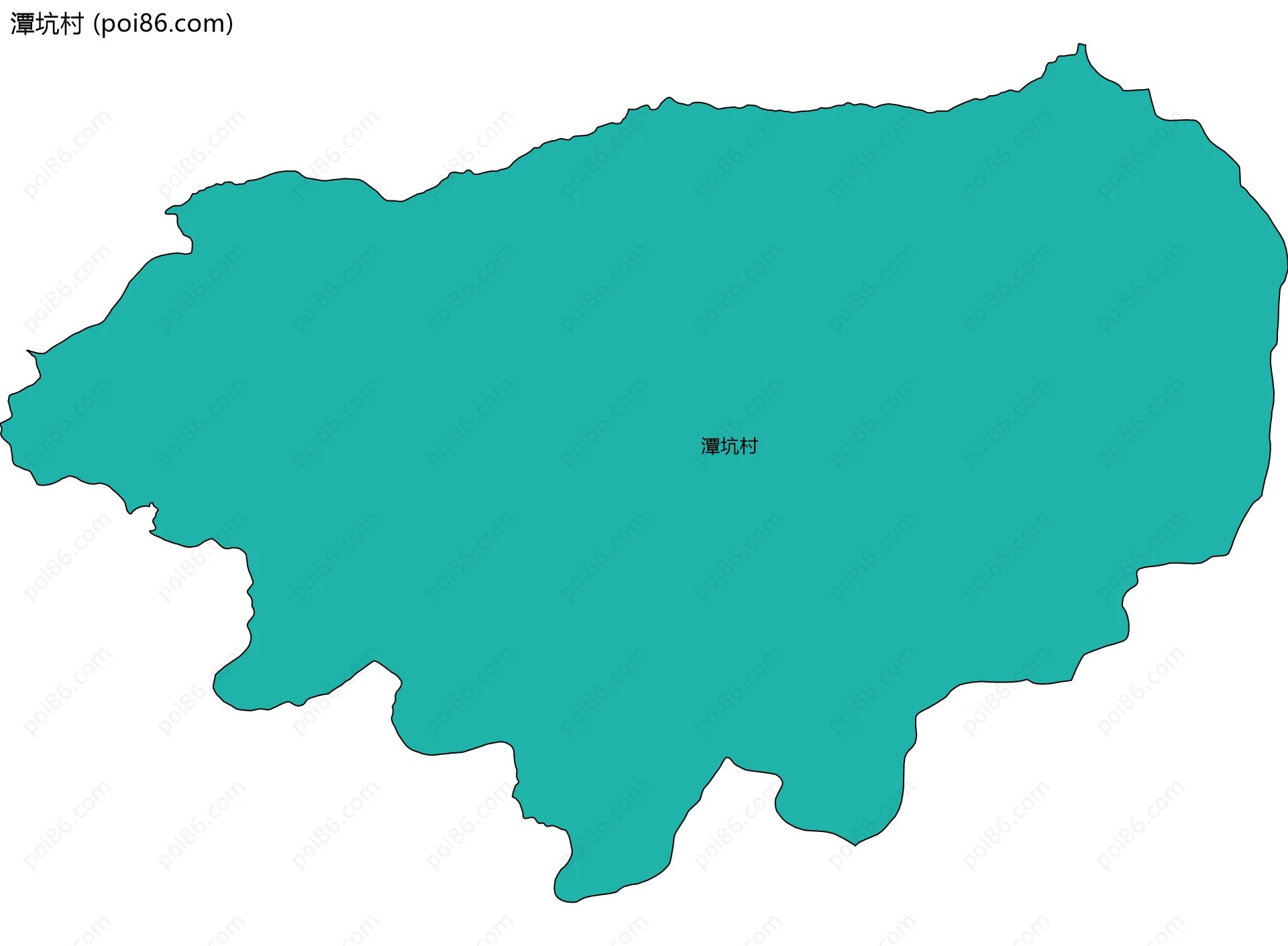潭坑村边界地图