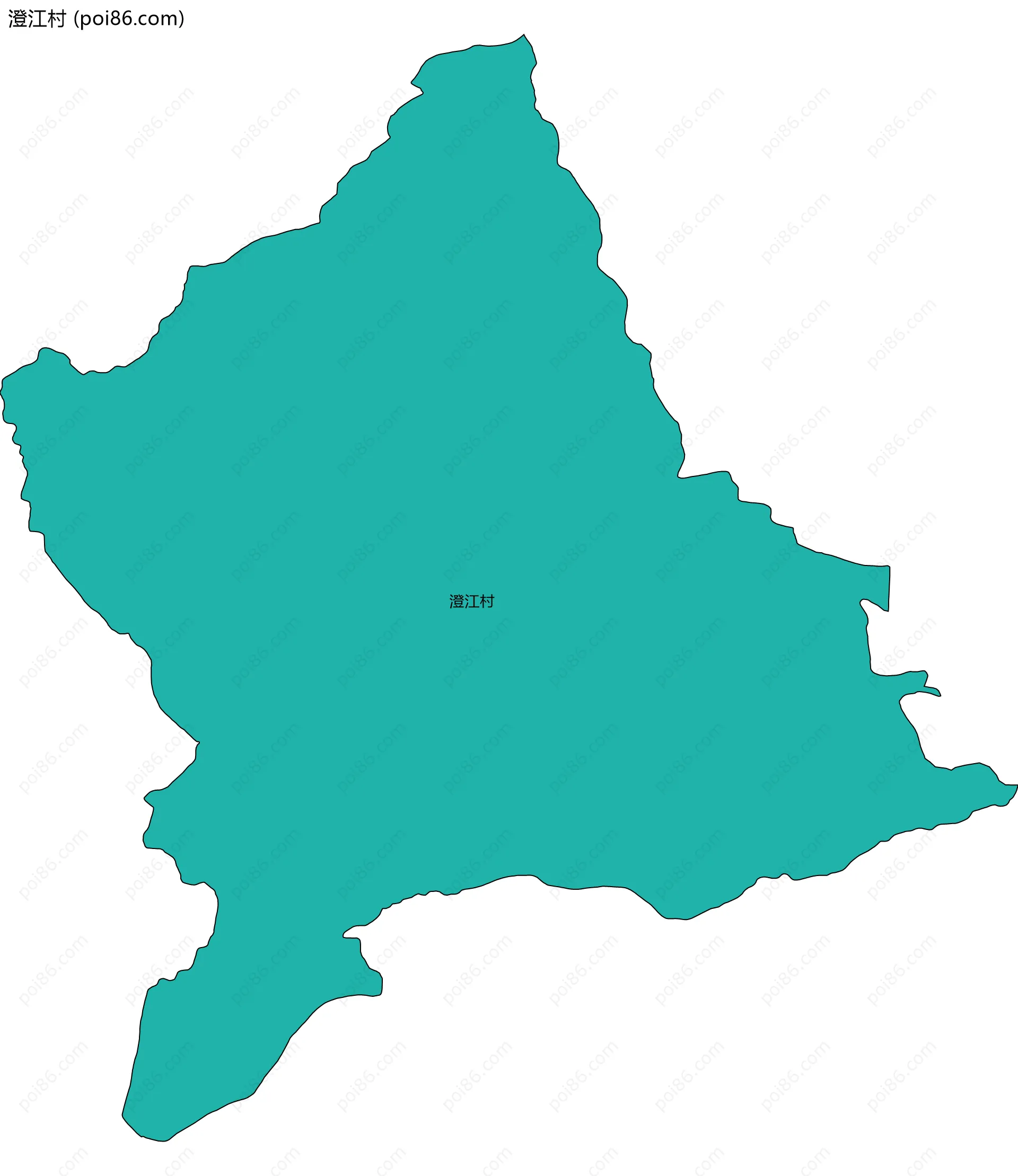 澄江村边界地图