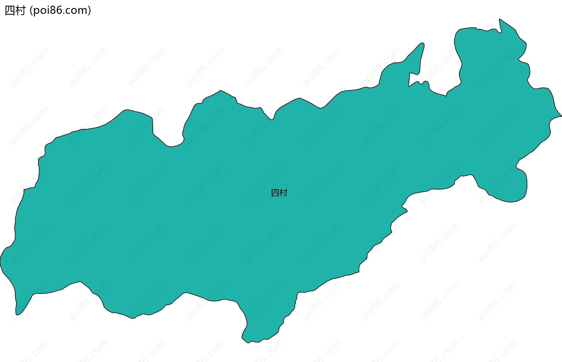 四村边界地图