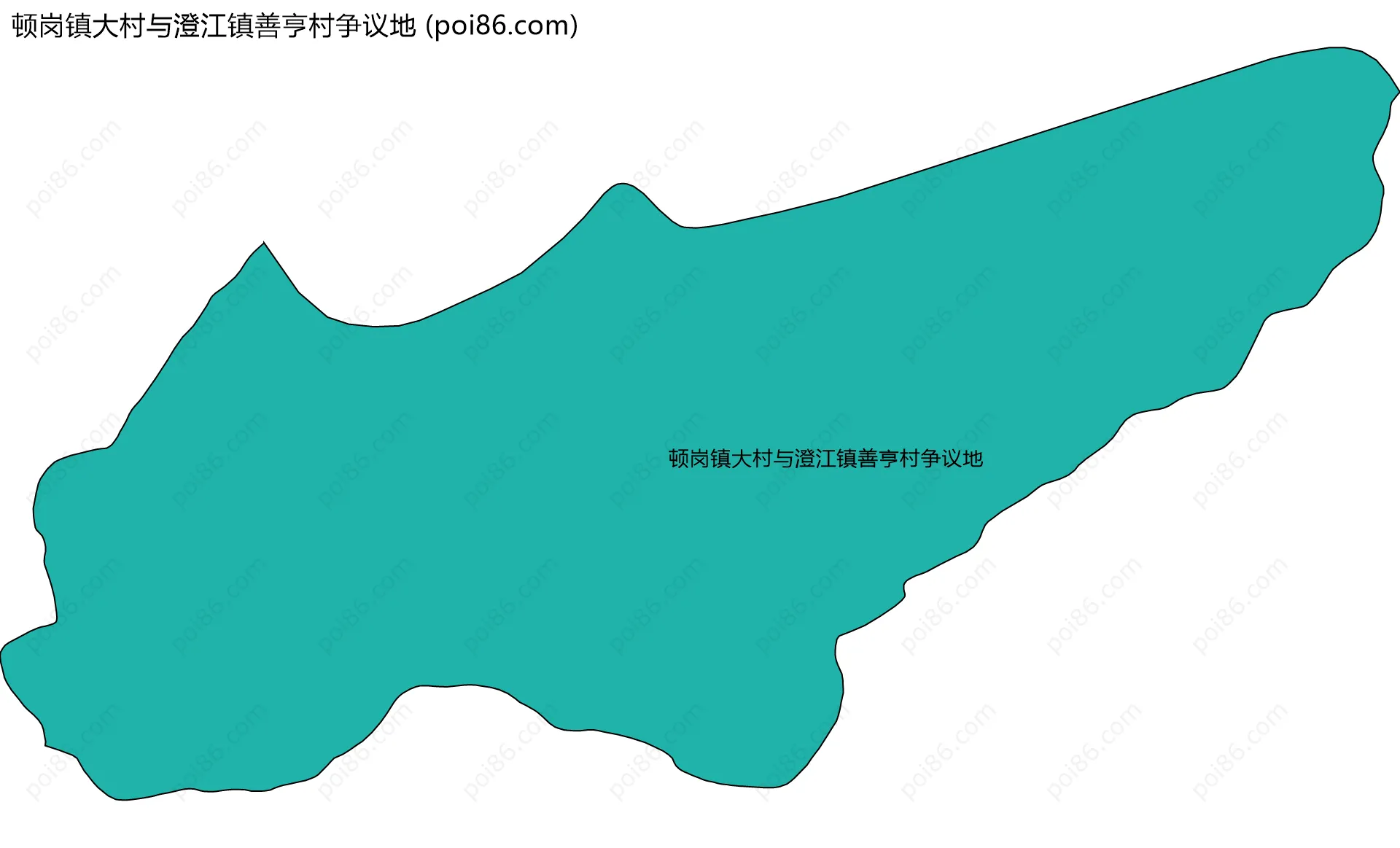顿岗镇大村与澄江镇善亨村争议地边界地图