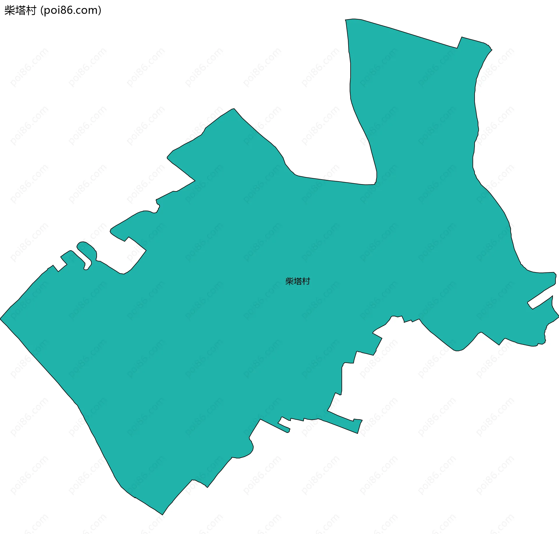 柴塔村边界地图
