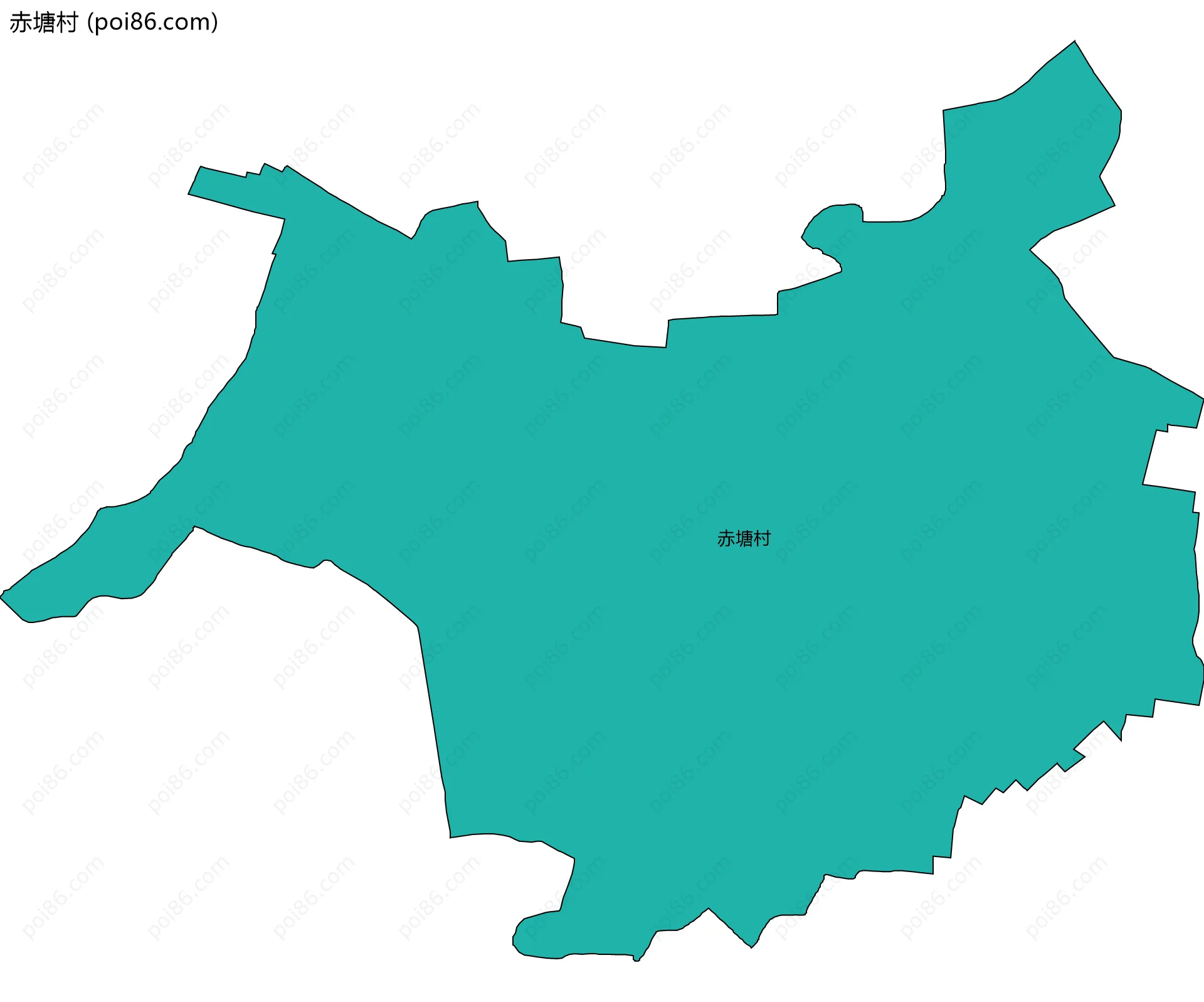 赤塘村边界地图