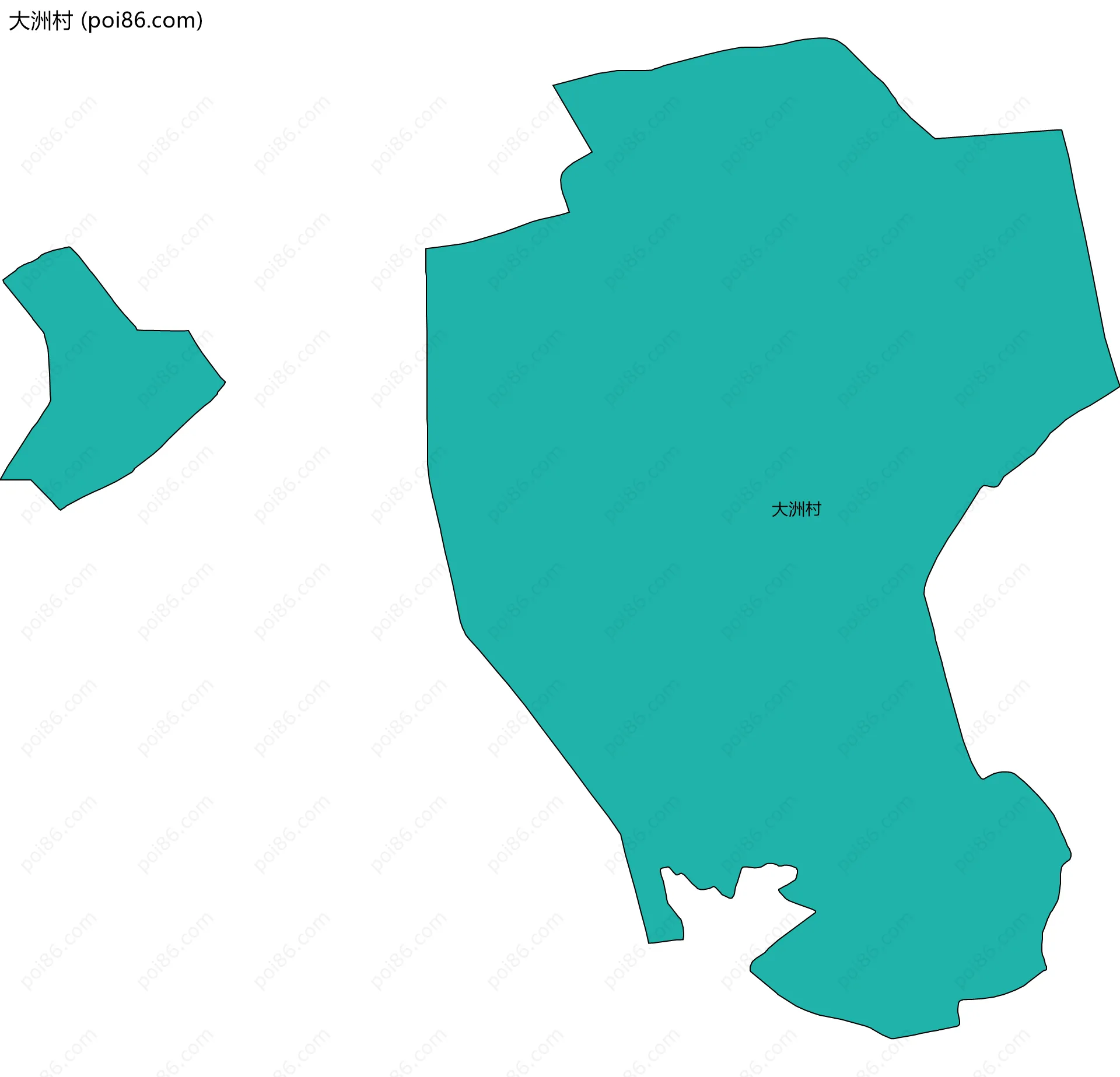 大洲村边界地图