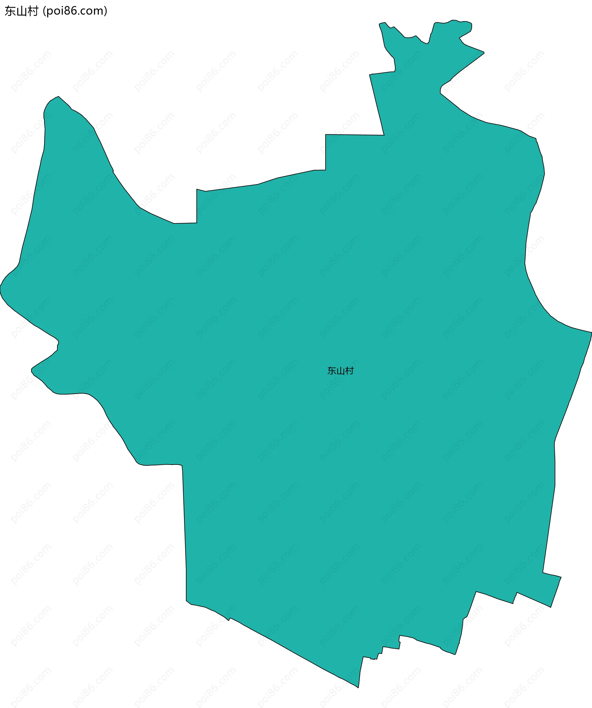 东山村边界地图