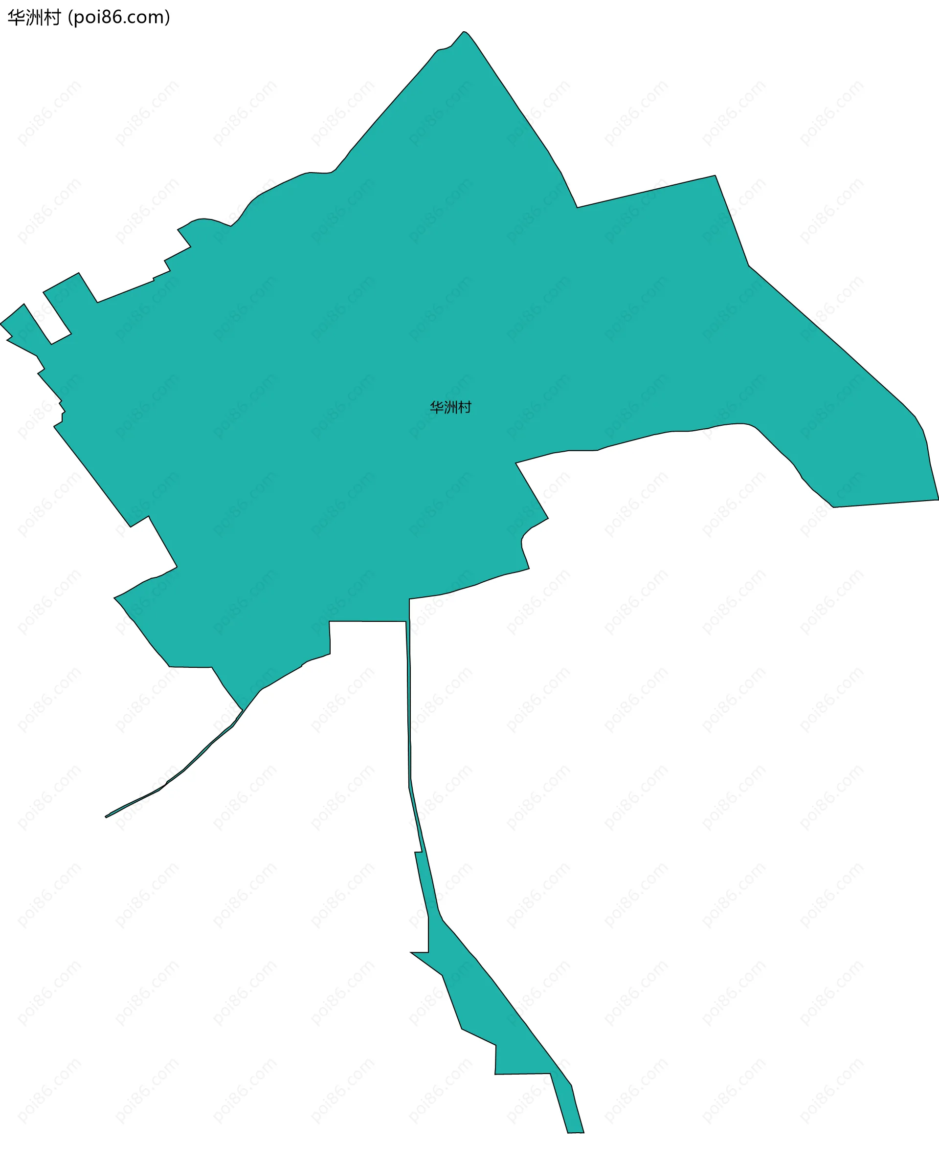 华洲村边界地图