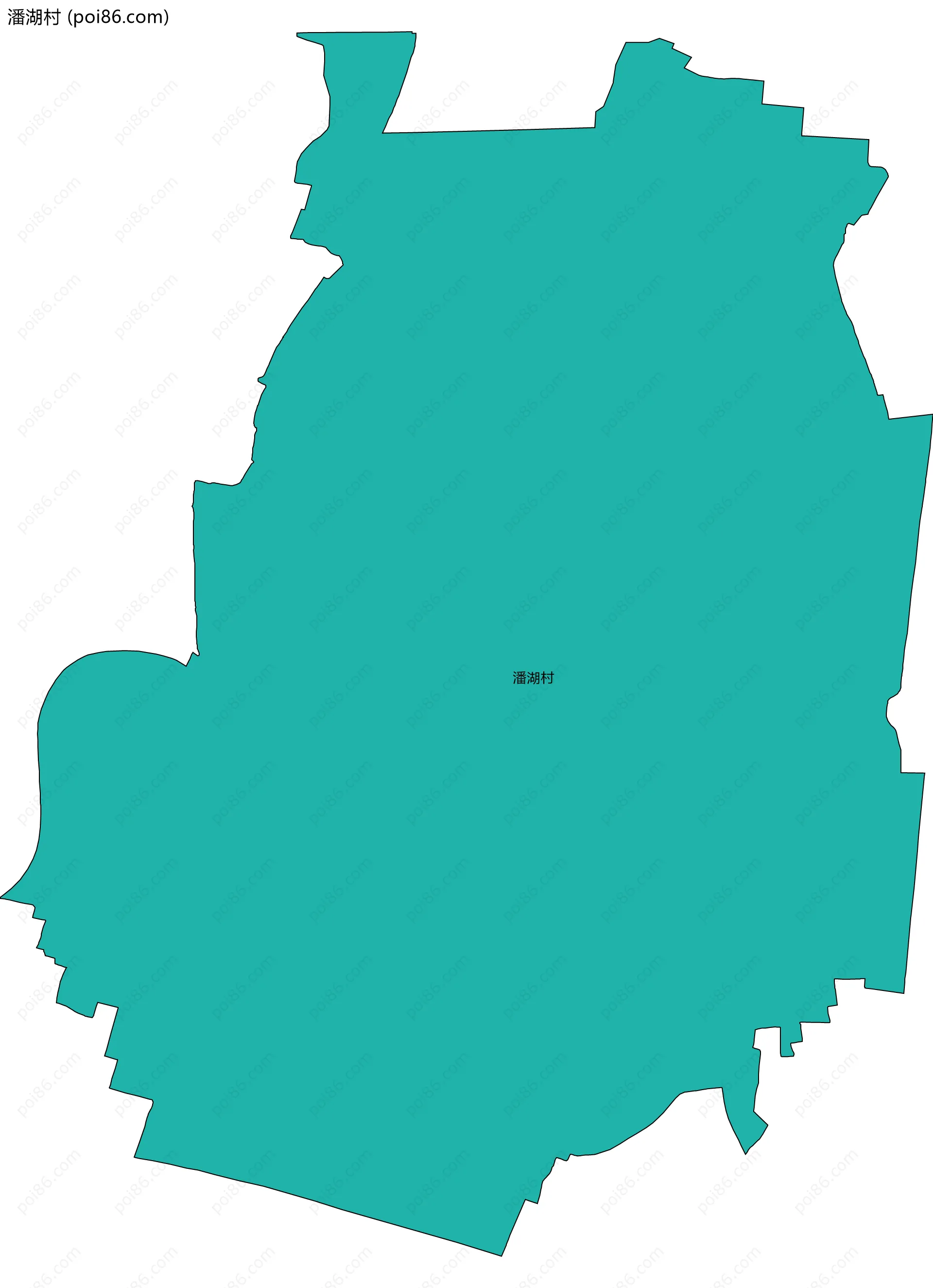 潘湖村边界地图