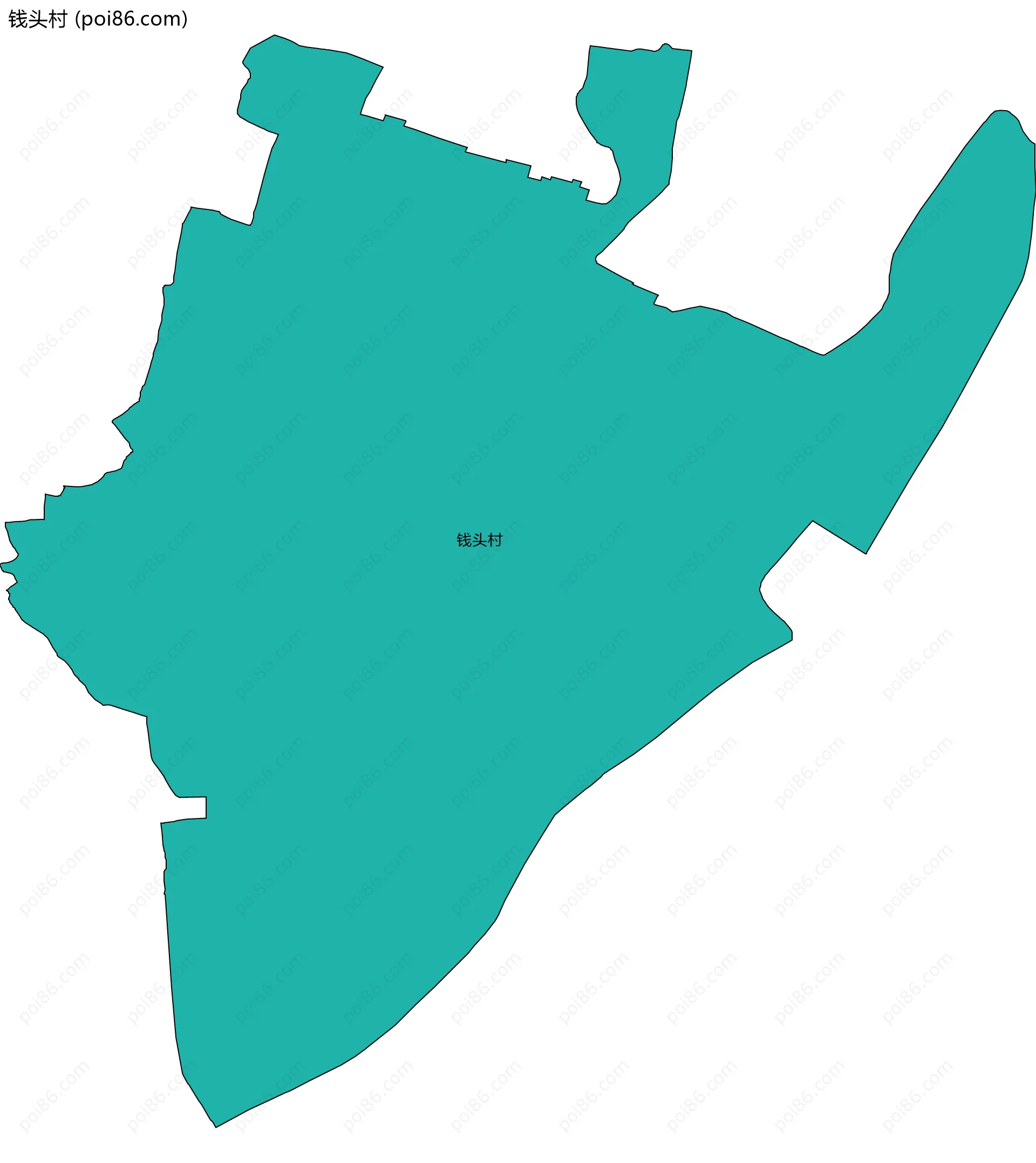钱头村边界地图