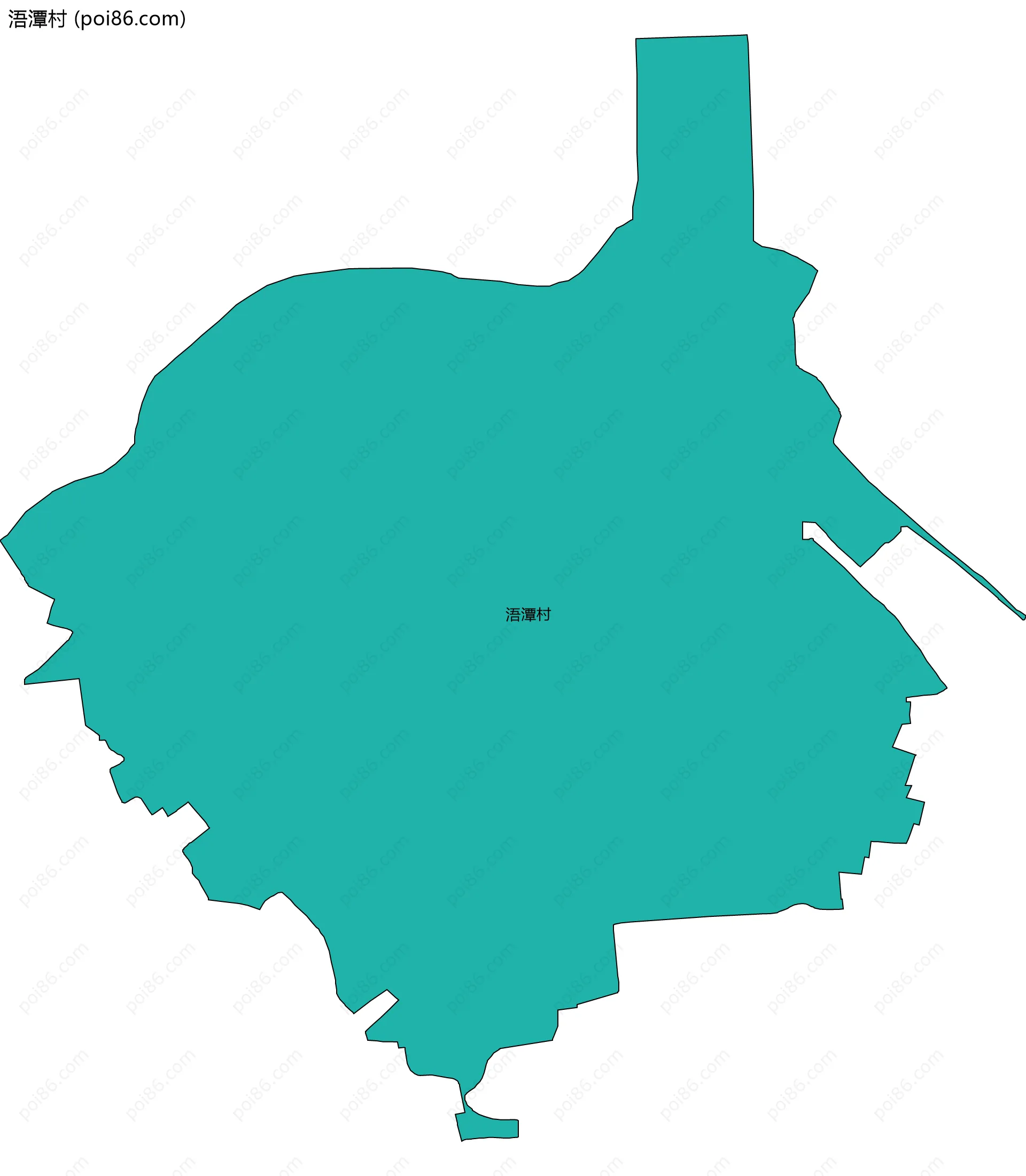 浯潭村边界地图